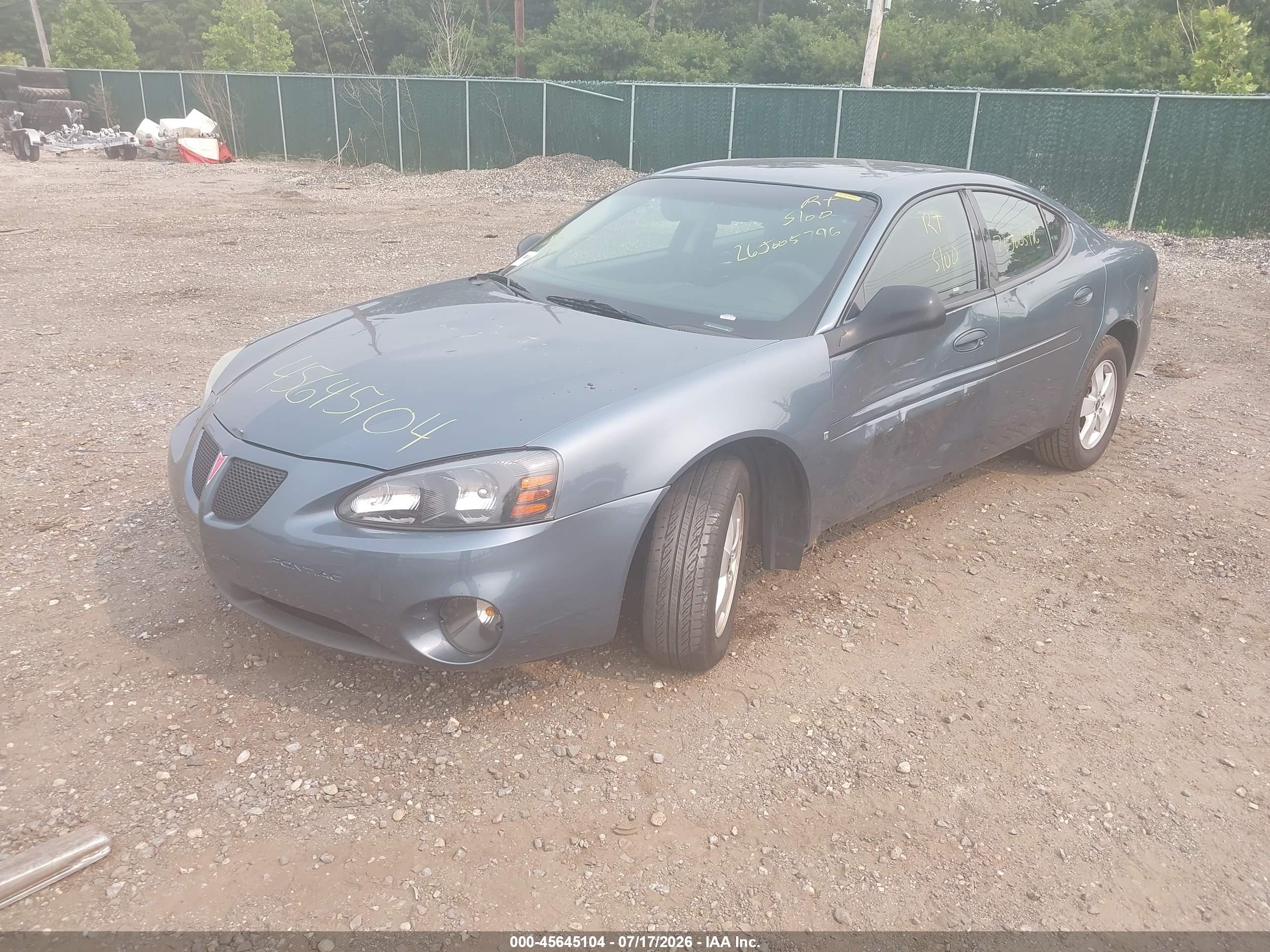 2006 Pontiac Grand Prix   Зеленый vin: 2G2WP552961227556