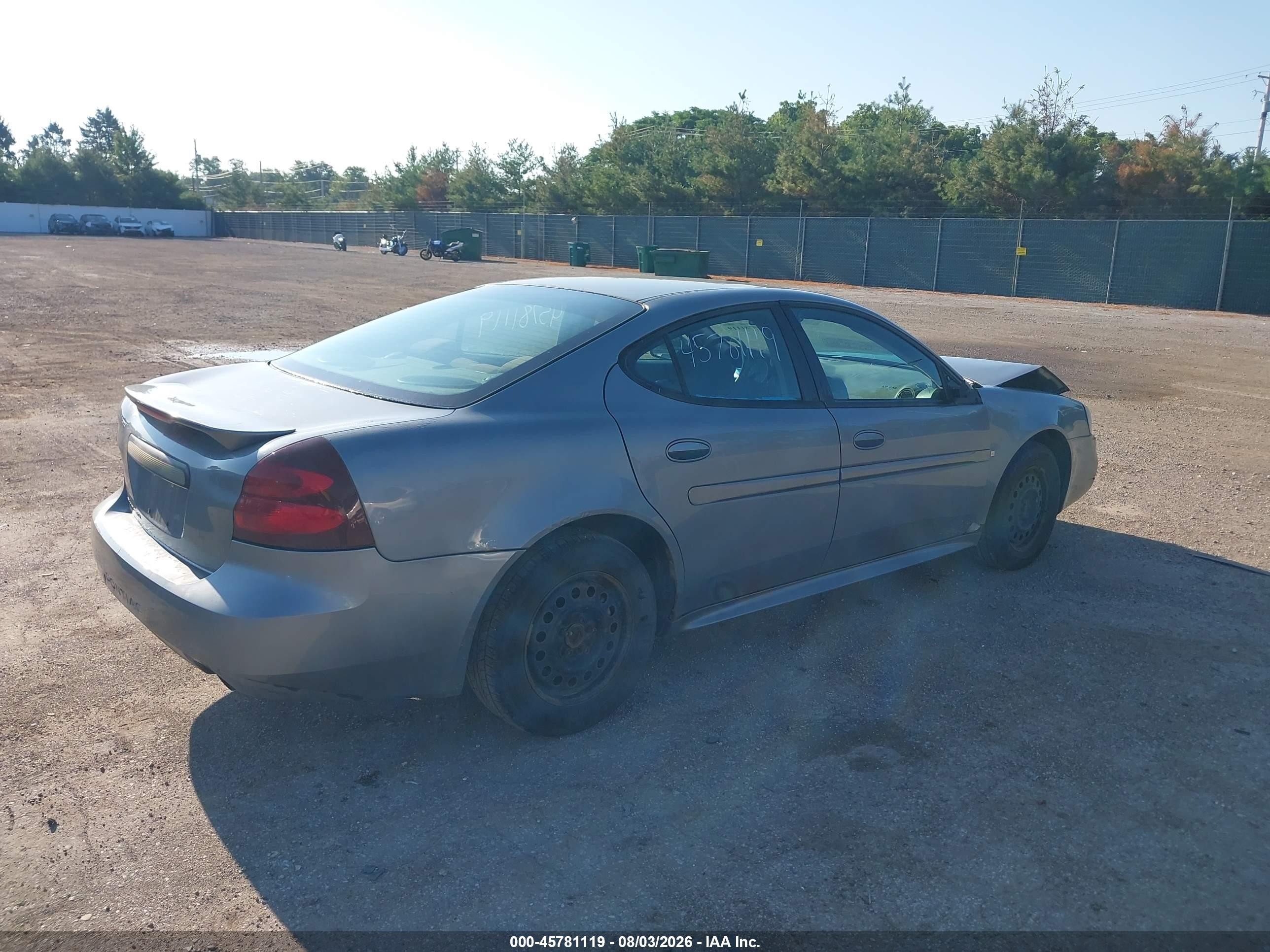 2007 Pontiac Grand Prix   Серый vin: 2G2WP552X71155476