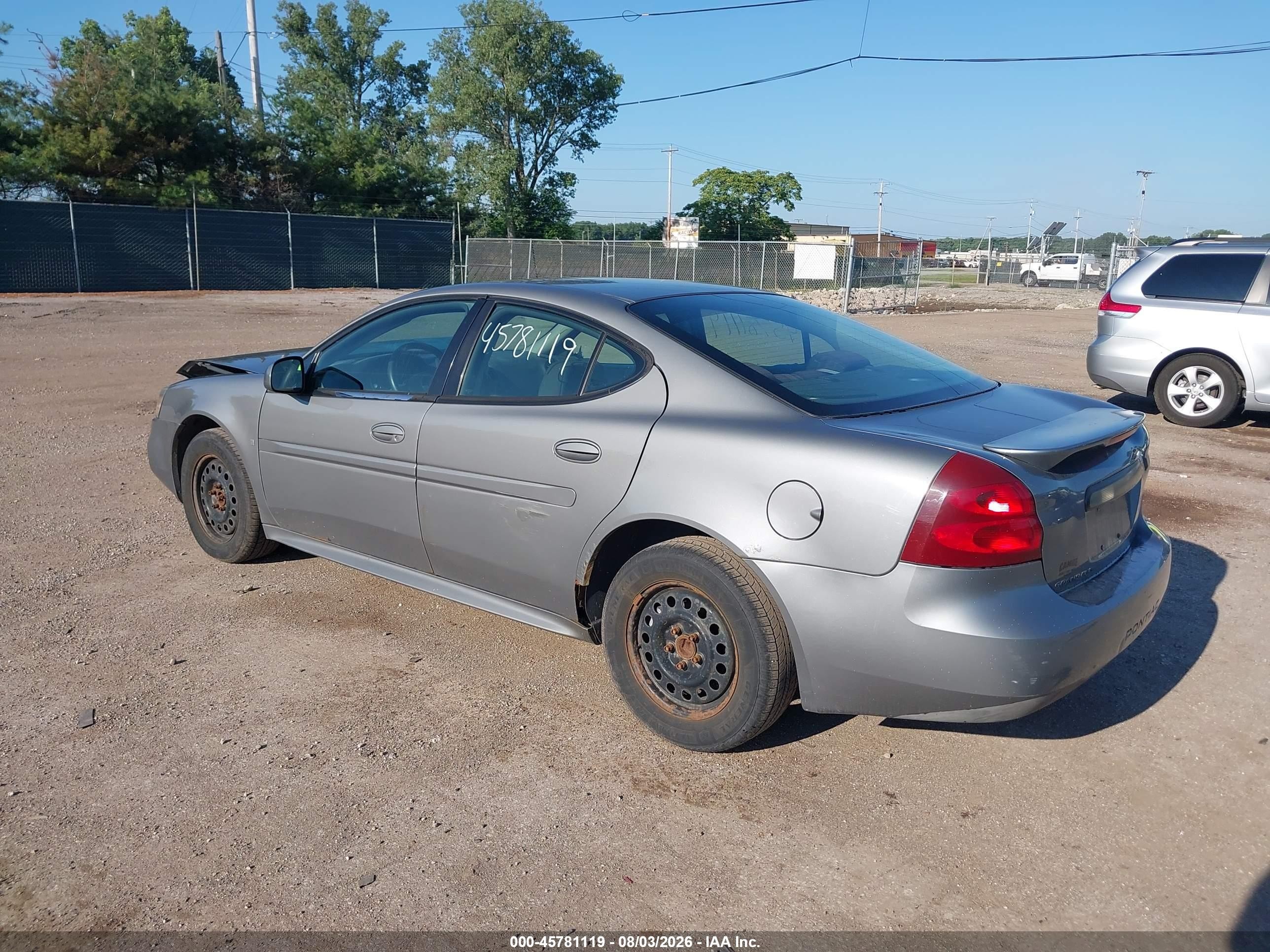 2007 Pontiac Grand Prix   Серый vin: 2G2WP552X71155476