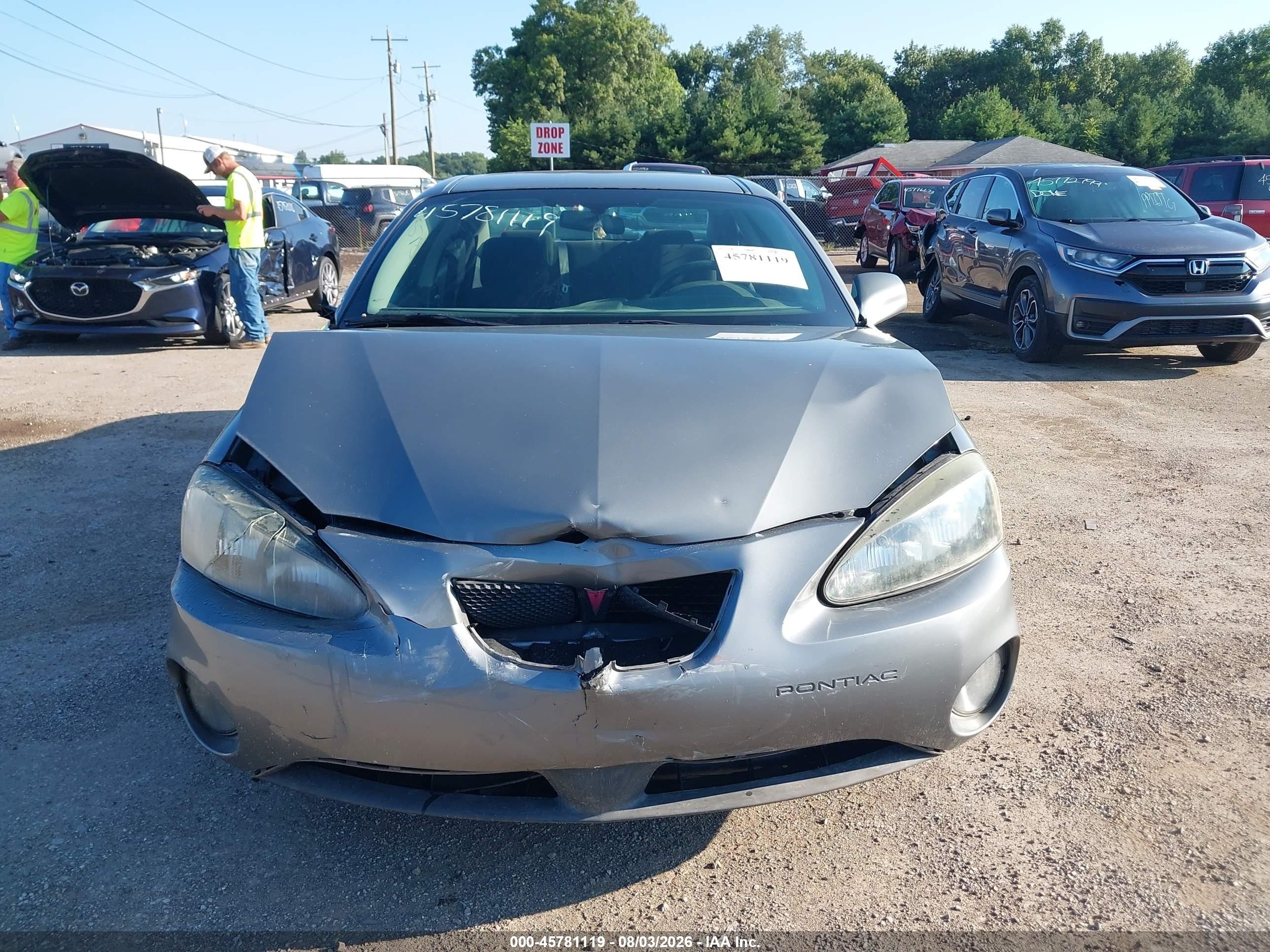 2007 Pontiac Grand Prix   Серый vin: 2G2WP552X71155476