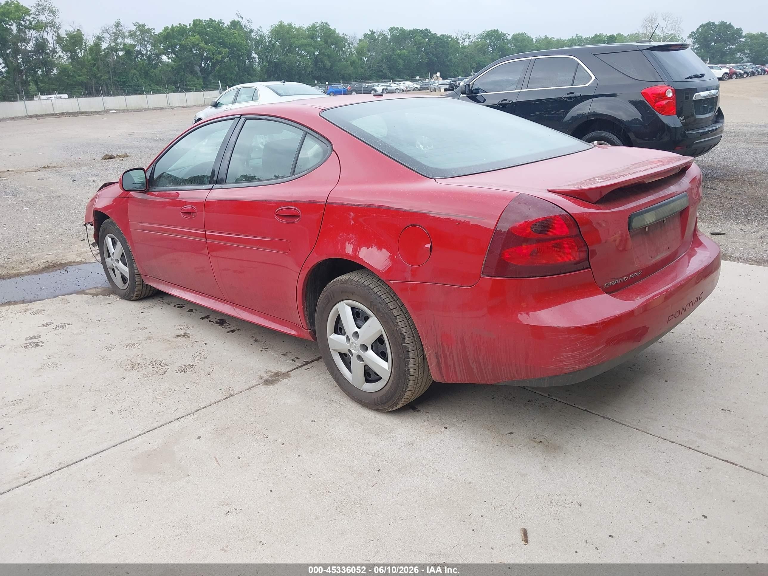 2008 Pontiac Grand Prix   Red vin: 2G2WP552X81108255