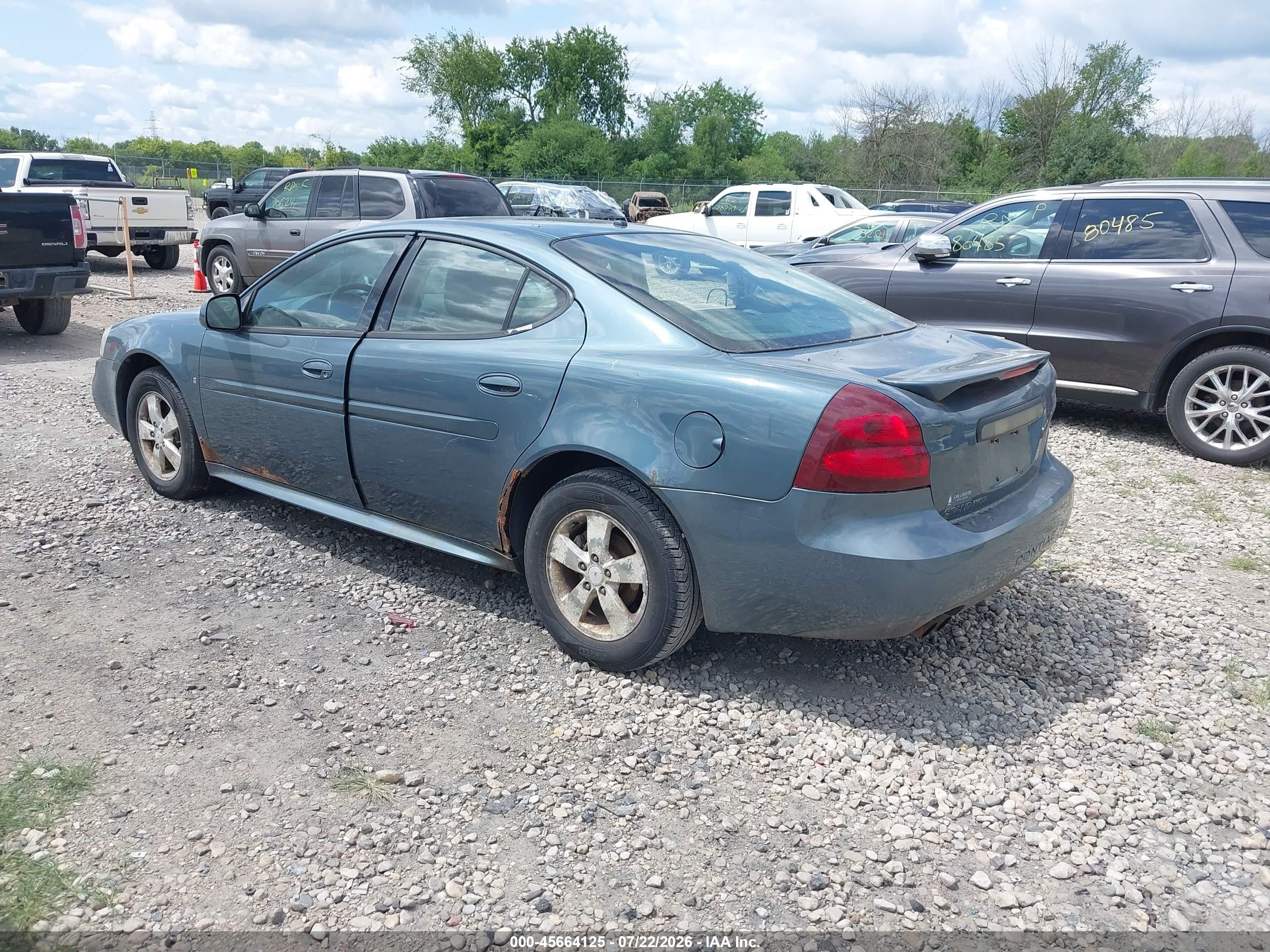 2007 Pontiac Grand Prix   Blue vin: 2G2WP582371156125