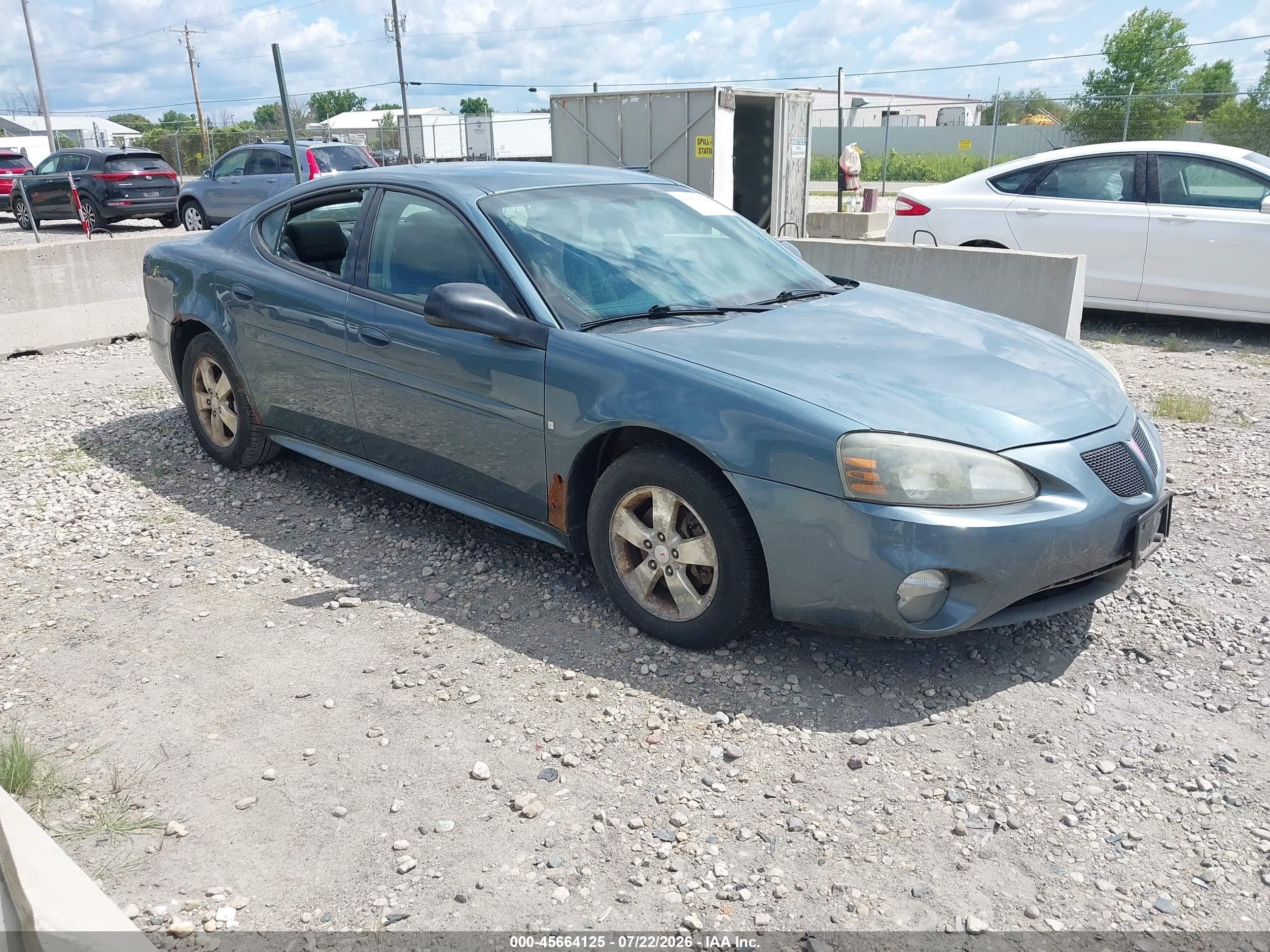 2007 Pontiac Grand Prix   Blue vin: 2G2WP582371156125