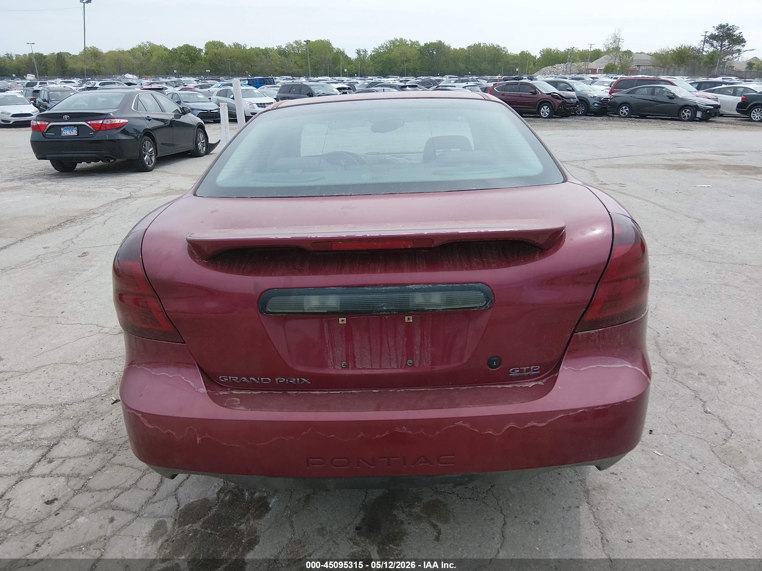 2004 Pontiac Grand Prix Gtp Red vin: 2G2WR524541102101