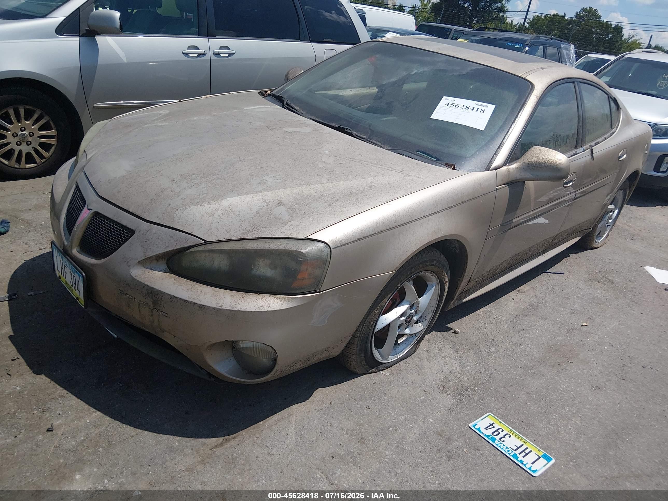 2004 Pontiac Grand Prix Gtp Золотой vin: 2G2WR524641197543