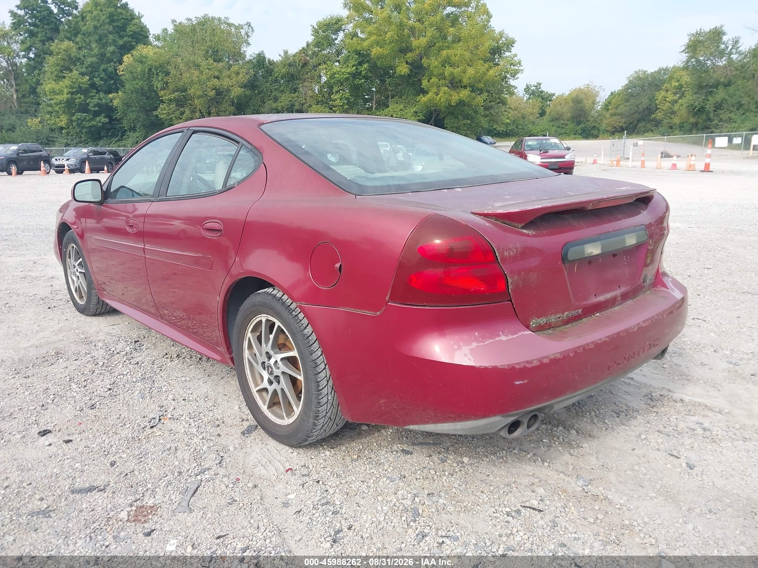 2004 Pontiac Grand Prix Gtp Red vin: 2G2WR524941103445