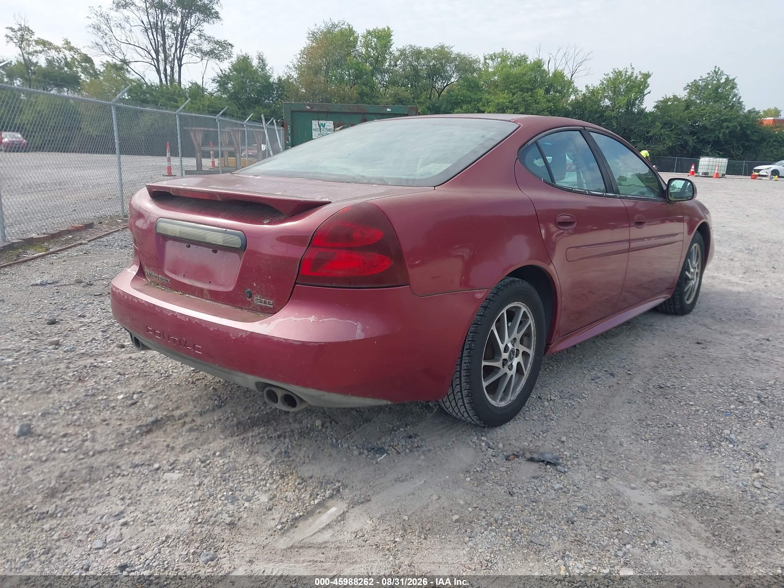 2004 Pontiac Grand Prix Gtp Red vin: 2G2WR524941103445