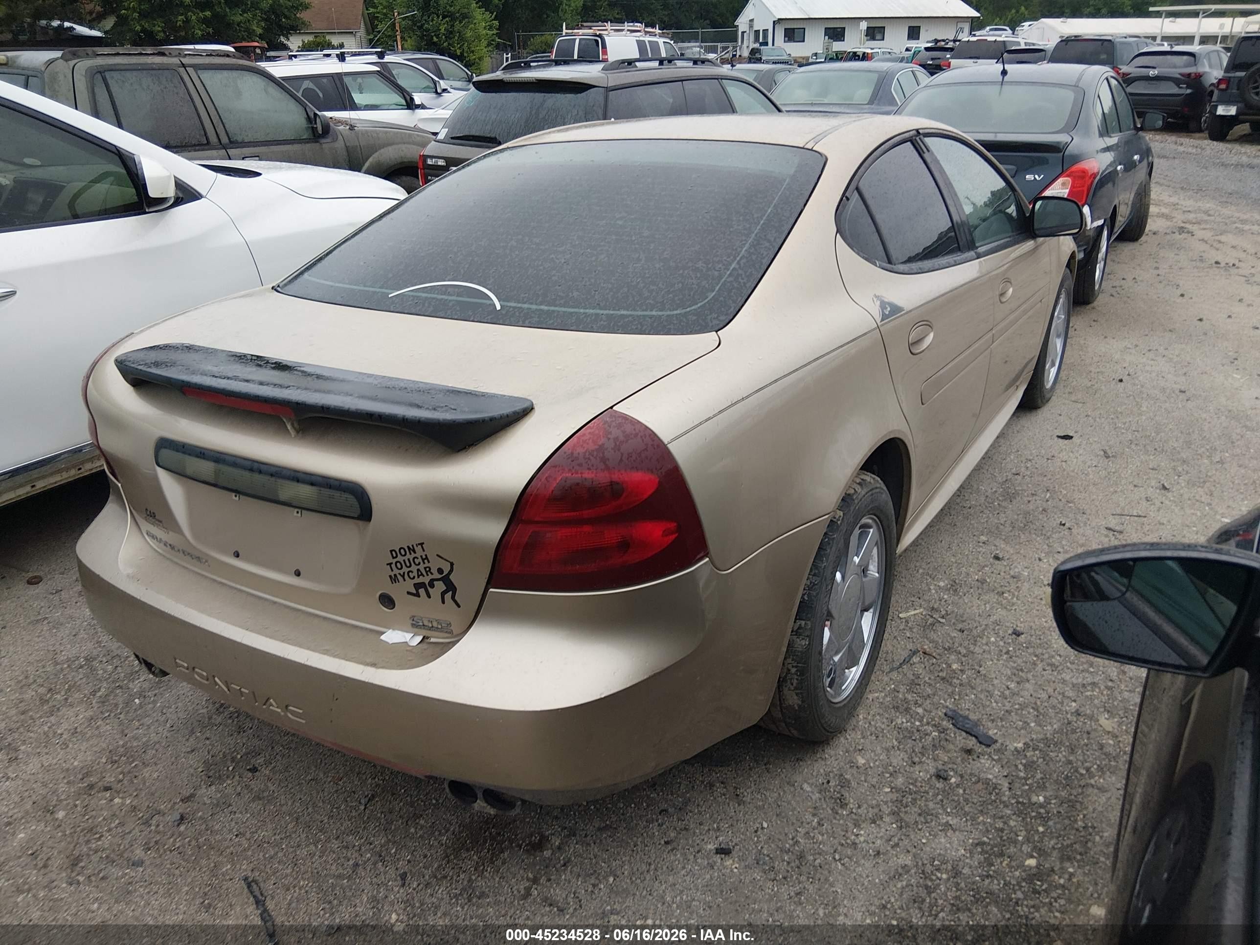 2004 Pontiac Grand Prix Gtp Бежевый vin: 2G2WR524X41191860
