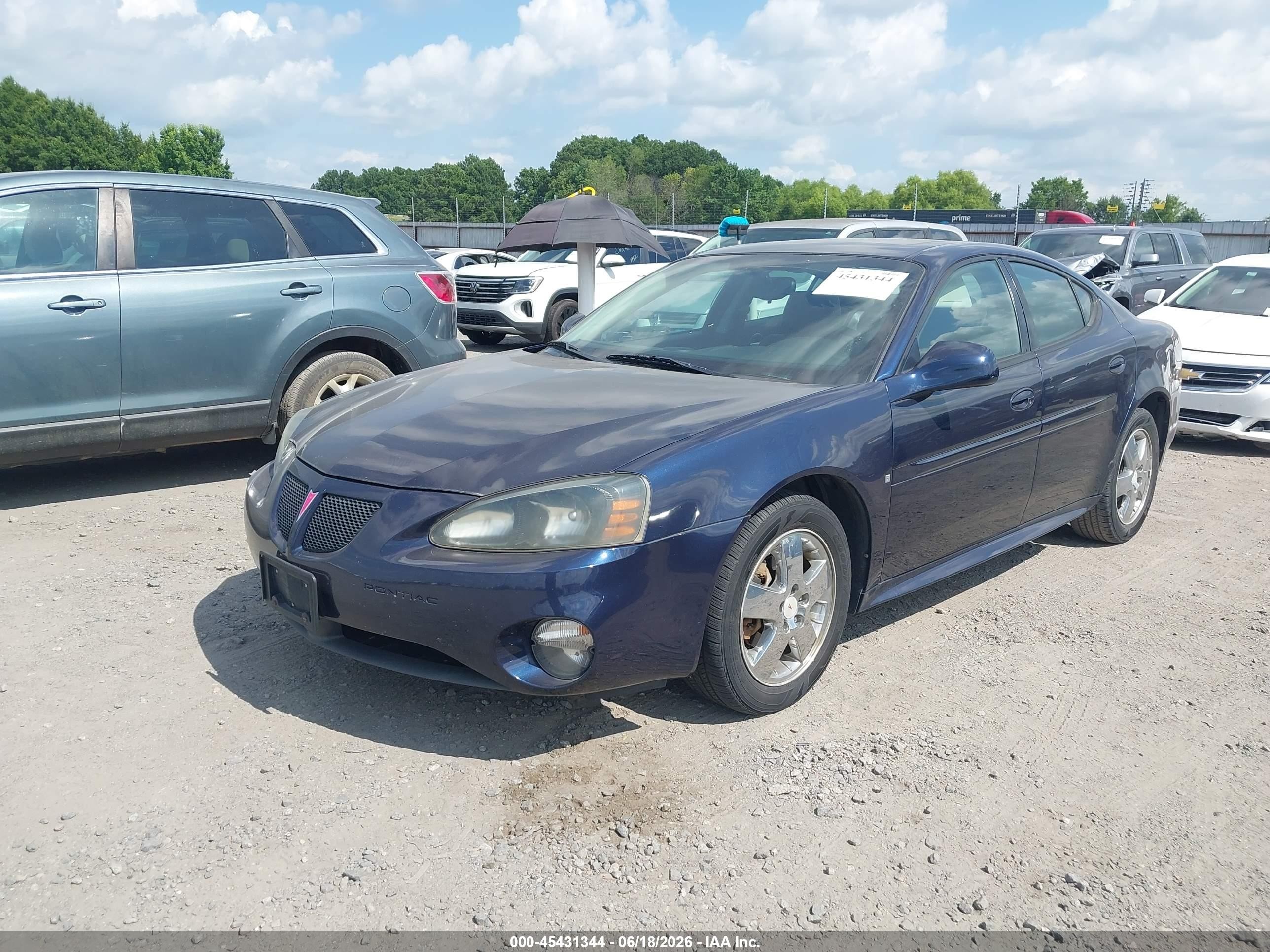 2007 Pontiac Grand Prix Gt Blue vin: 2G2WR554171200154