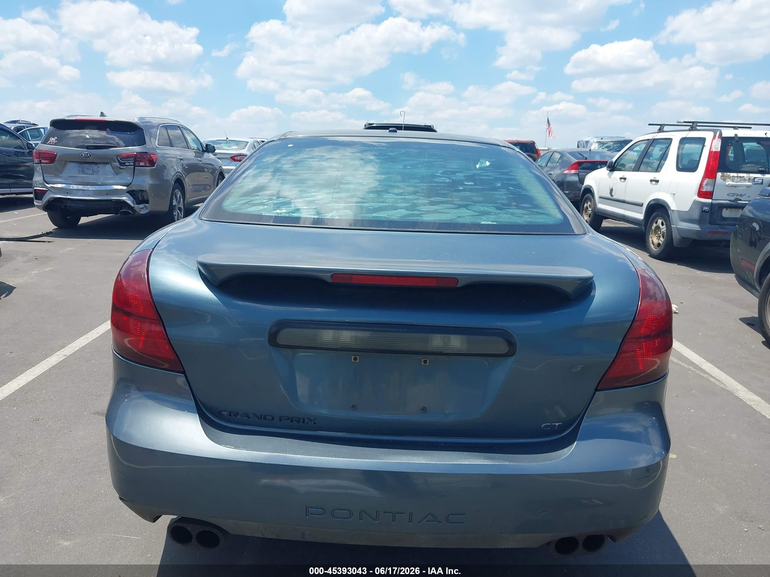 2006 Pontiac Grand Prix Gt Blue vin: 2G2WR554261154901