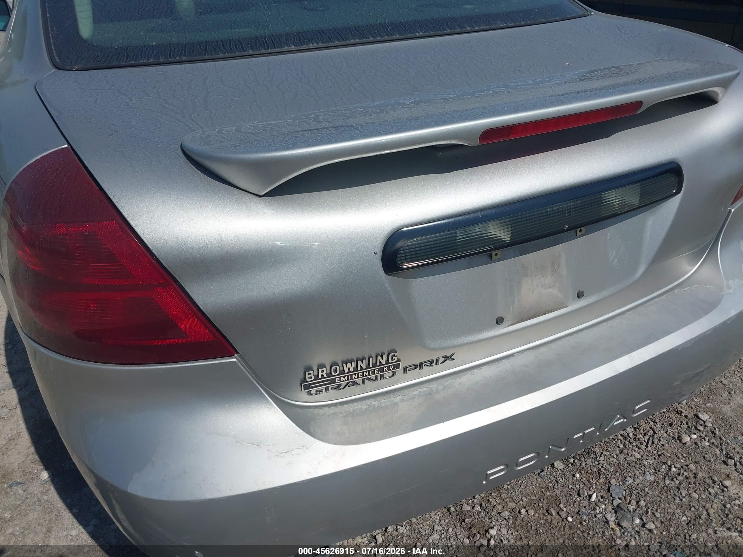 2007 Pontiac Grand Prix Gt Silver vin: 2G2WR554371187245