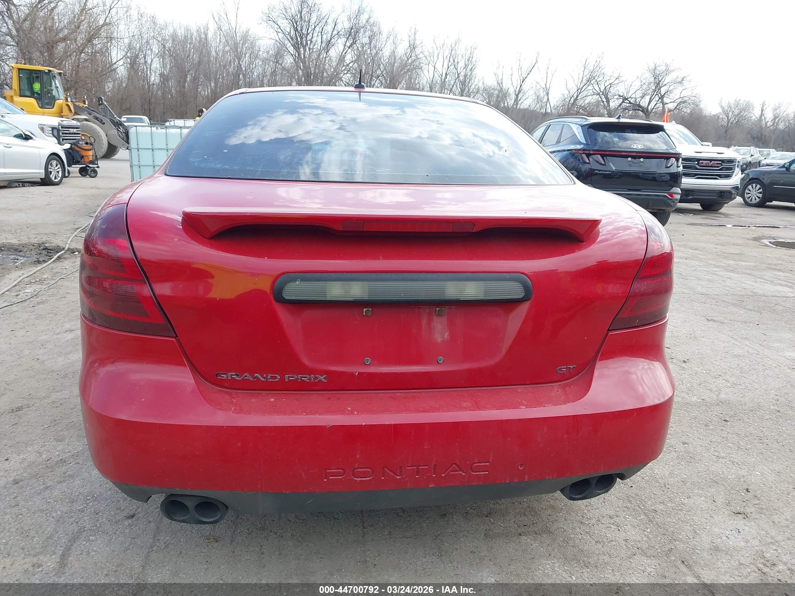 2007 Pontiac Grand Prix Gt Red vin: 2G2WR554571223887