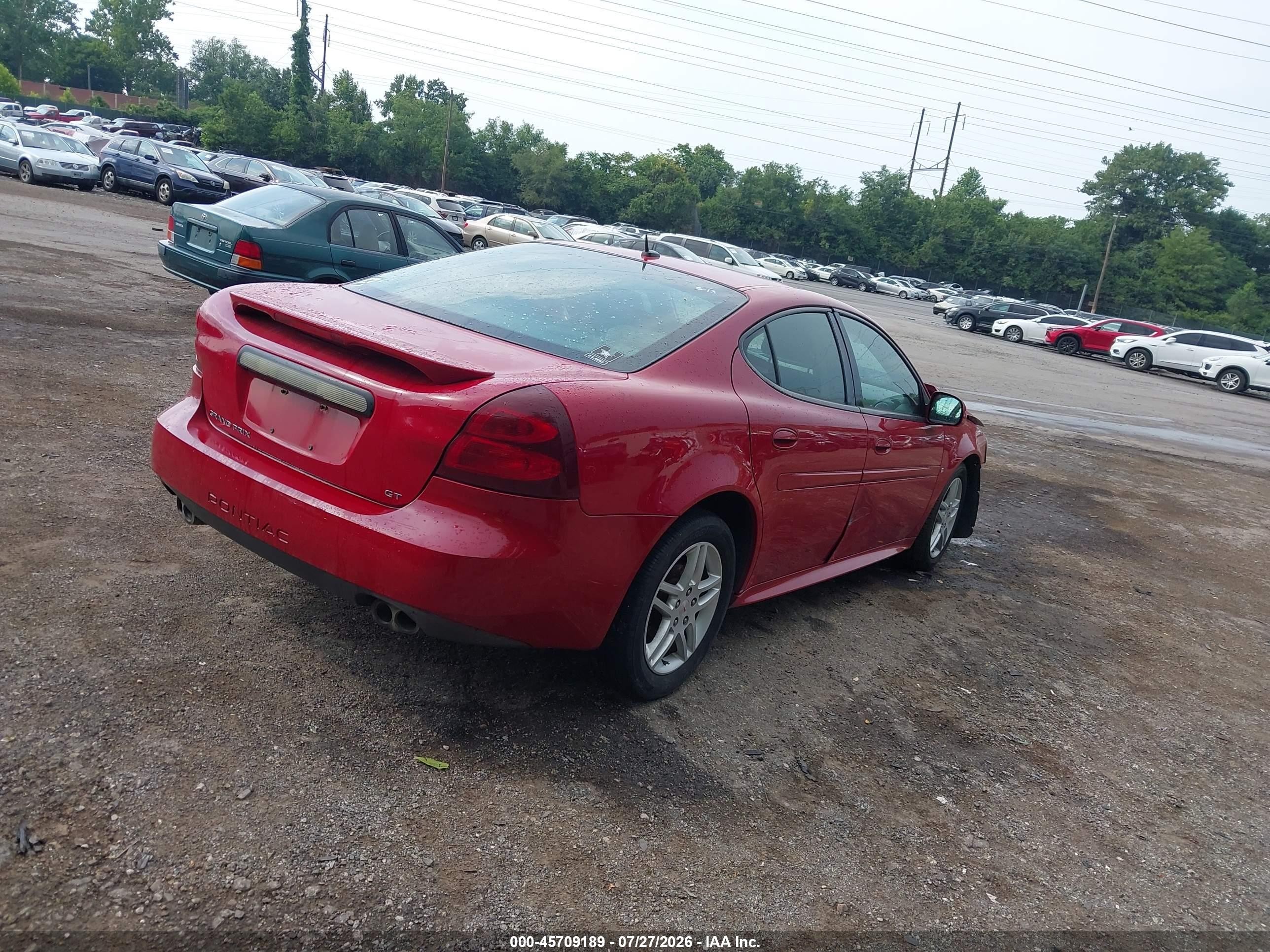 2006 Pontiac Grand Prix Gt Red vin: 2G2WR584661293585