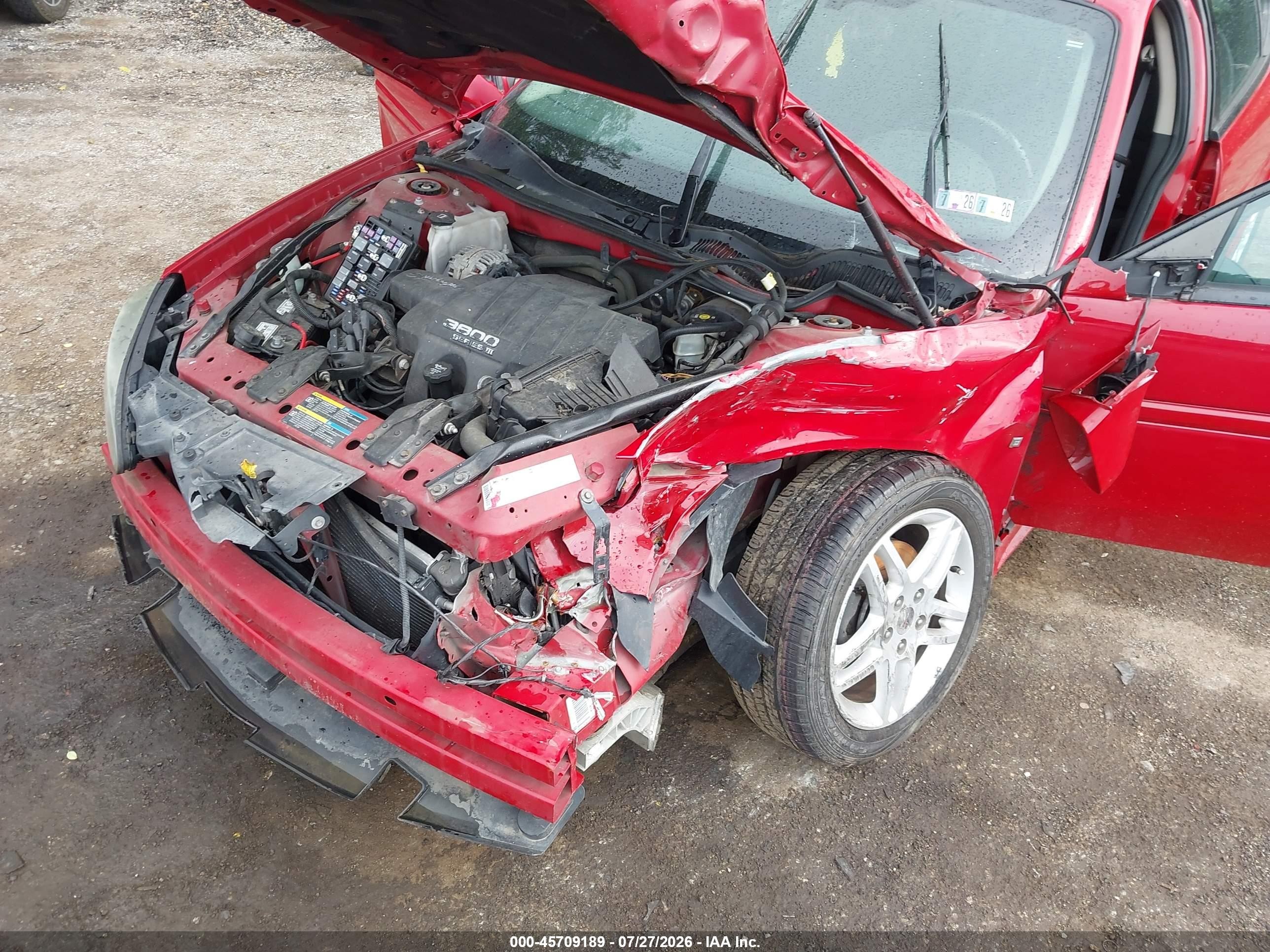 2006 Pontiac Grand Prix Gt Red vin: 2G2WR584661293585