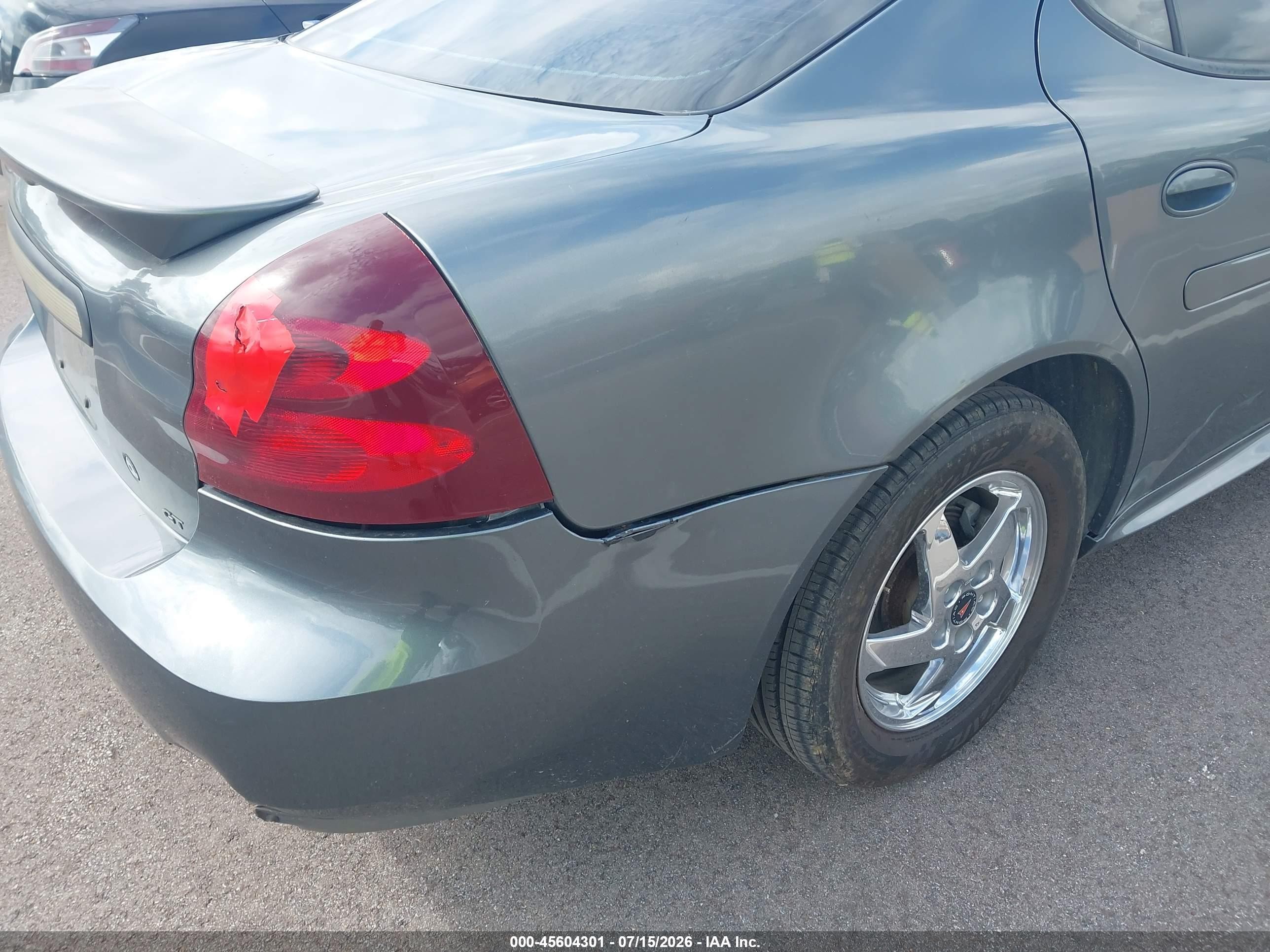 2004 Pontiac Grand Prix Gt2 Gray vin: 2G2WS522341366484