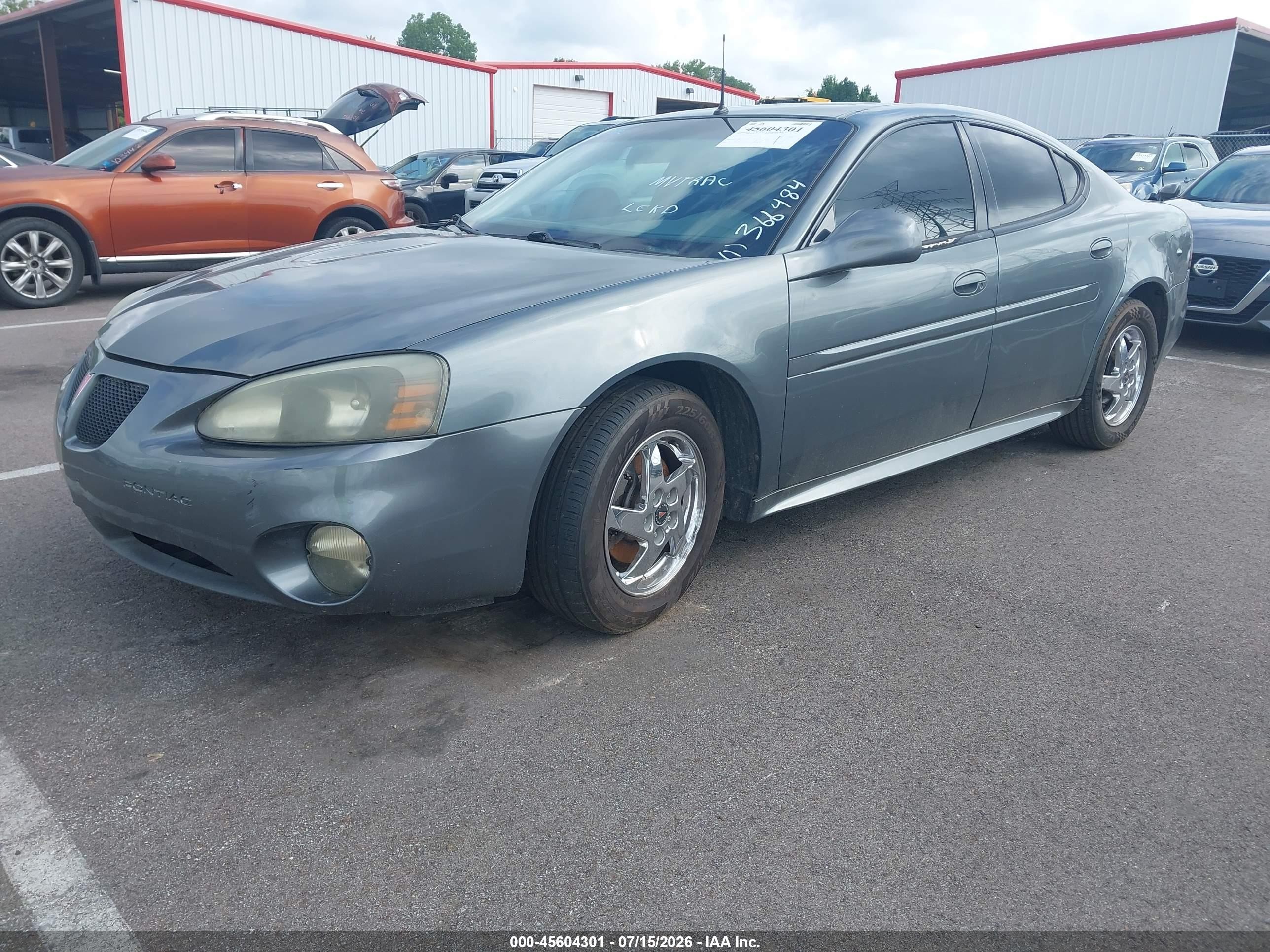 2004 Pontiac Grand Prix Gt2 Gray vin: 2G2WS522341366484