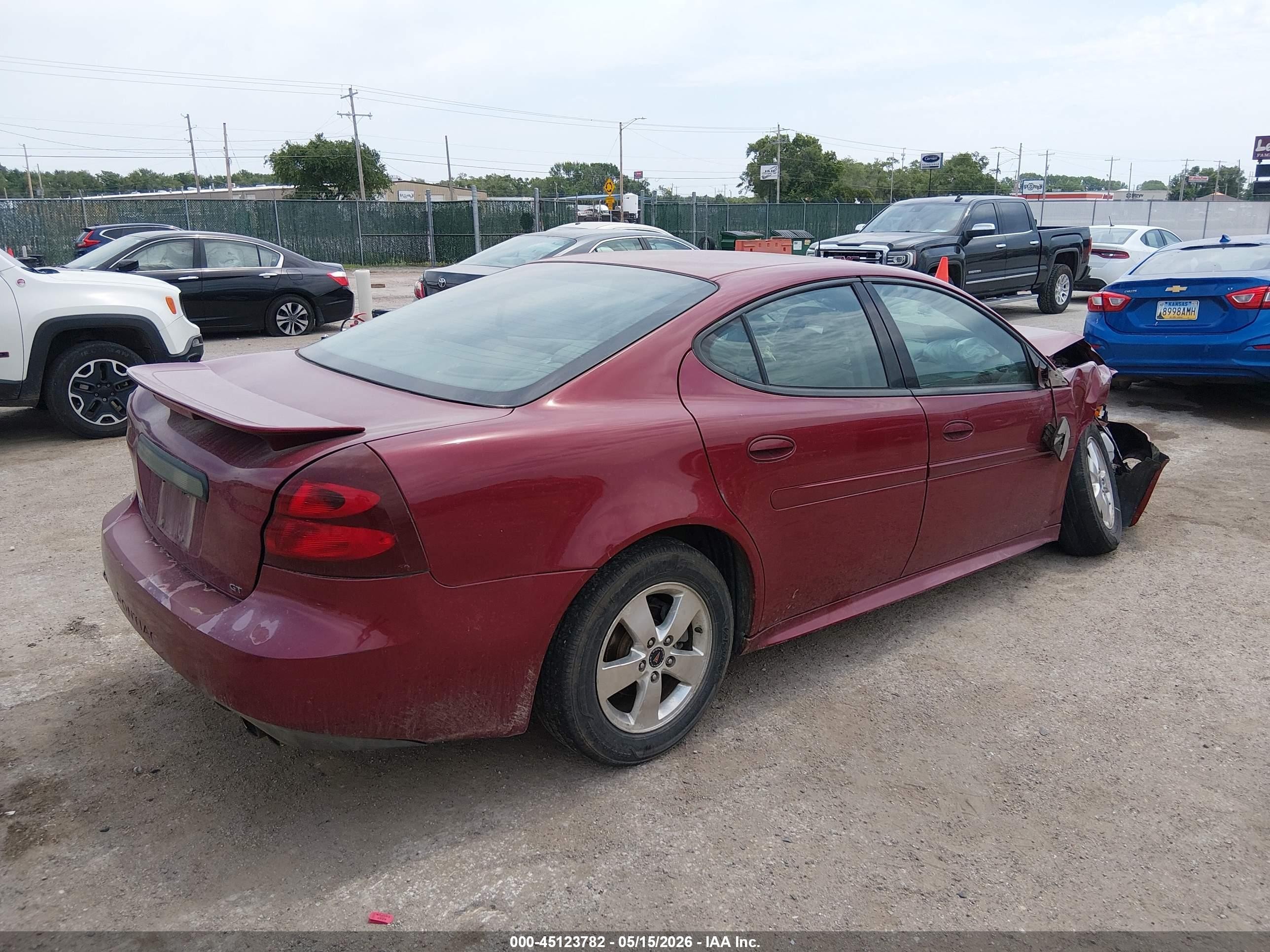 2005 Pontiac Grand Prix Gt Red vin: 2G2WS522751201720