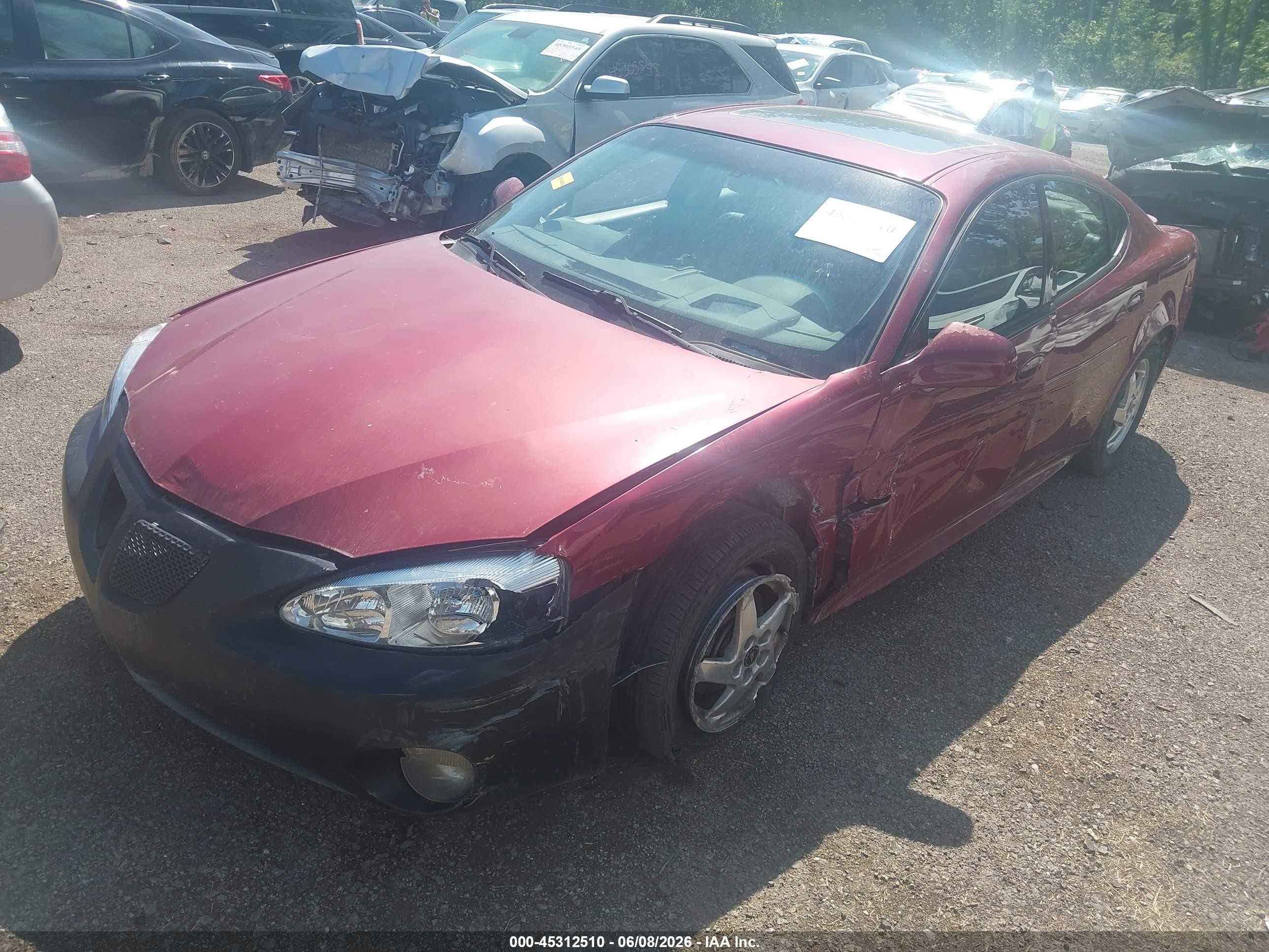 2004 Pontiac Grand Prix Gt2 Maroon vin: 2G2WS522841273041