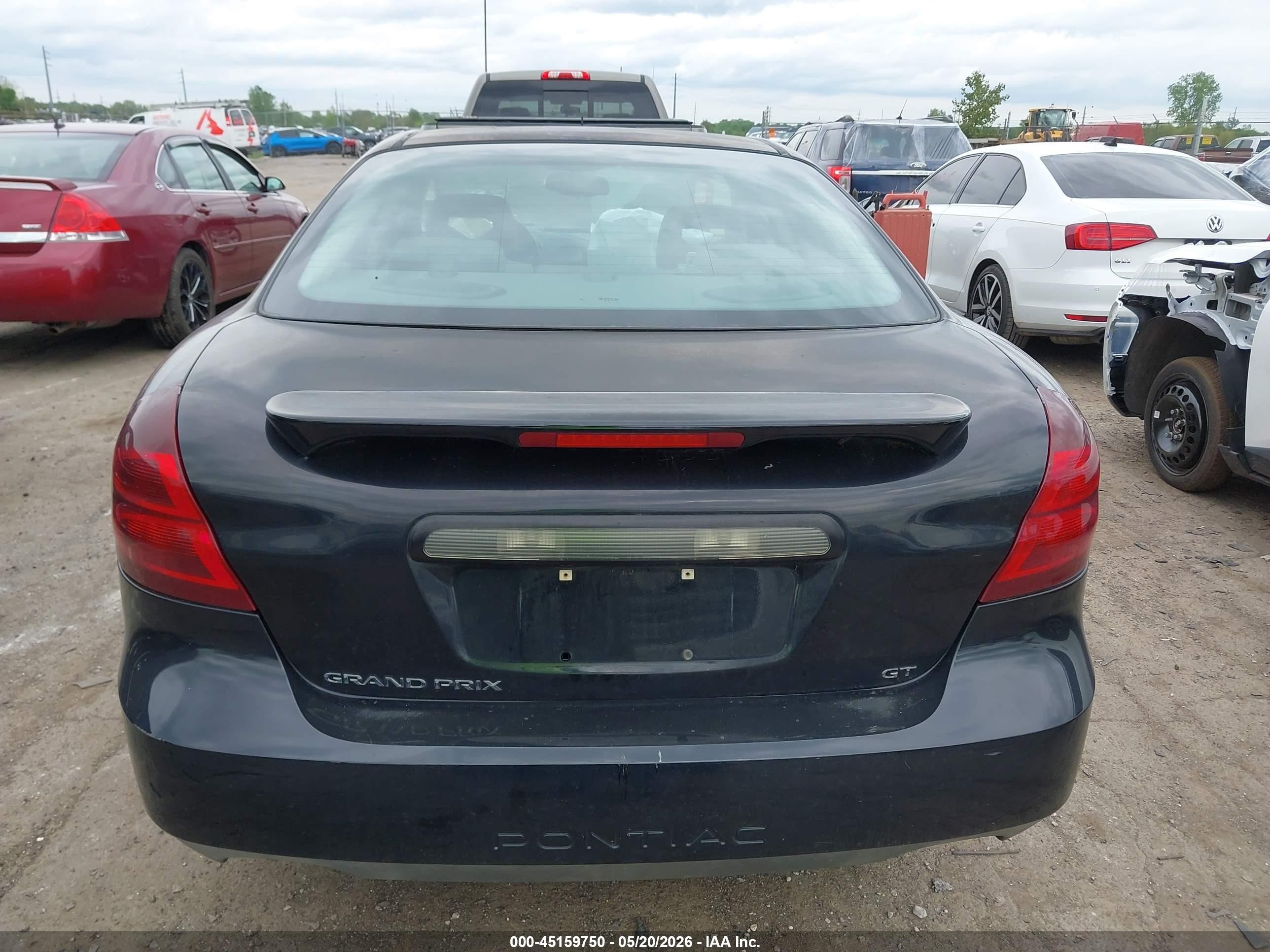 2005 Pontiac Grand Prix Gt Black vin: 2G2WS522851289158