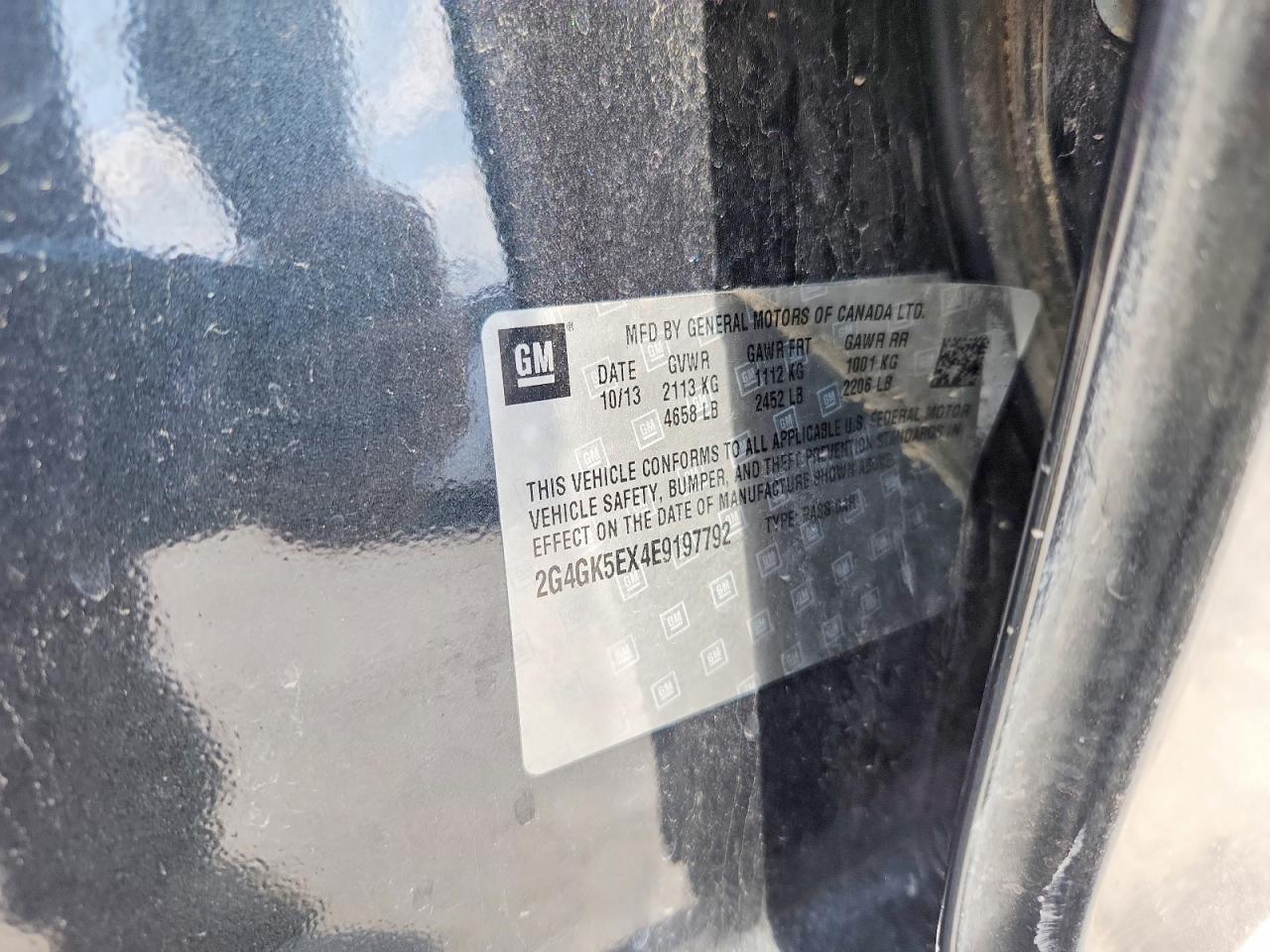 2014 Buick Regal Charcoal vin: 2G4GK5EX4E9197792