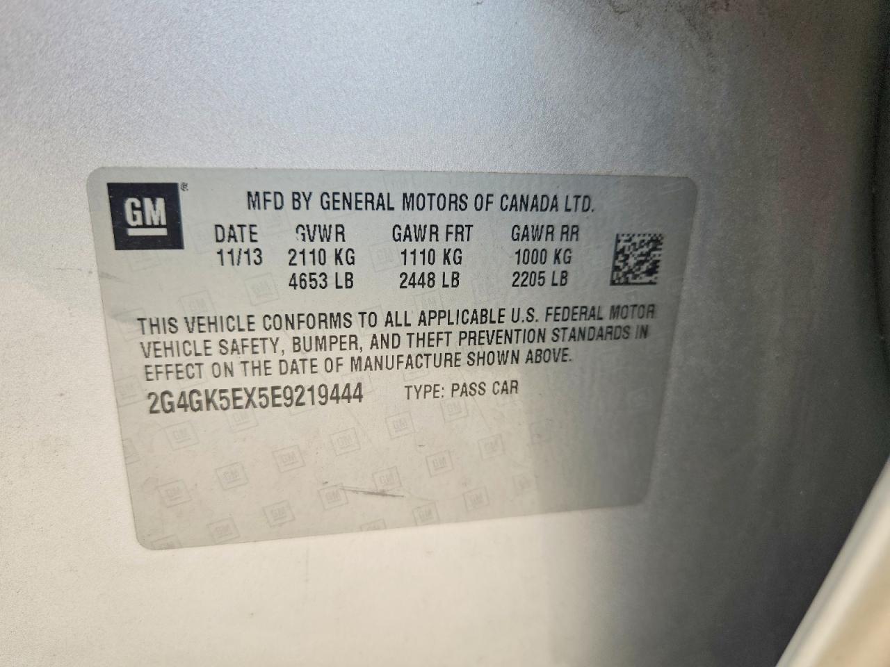 2014 Buick Regal Silver vin: 2G4GK5EX5E9219444