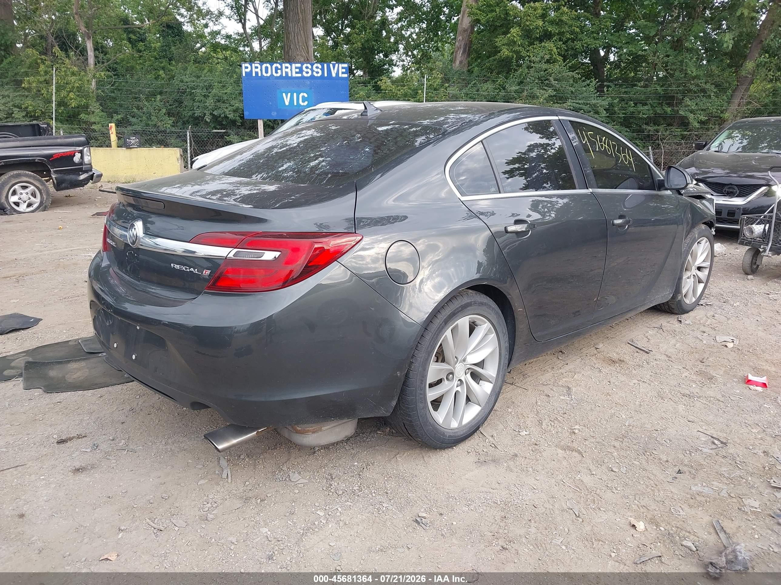 2014 Buick Regal Turbo Gray vin: 2G4GK5EX5E9320046