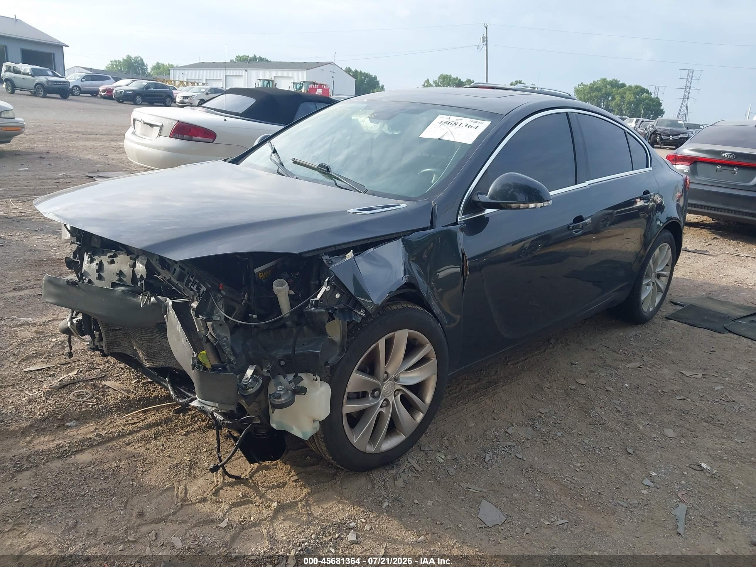 2014 Buick Regal Turbo Gray vin: 2G4GK5EX5E9320046