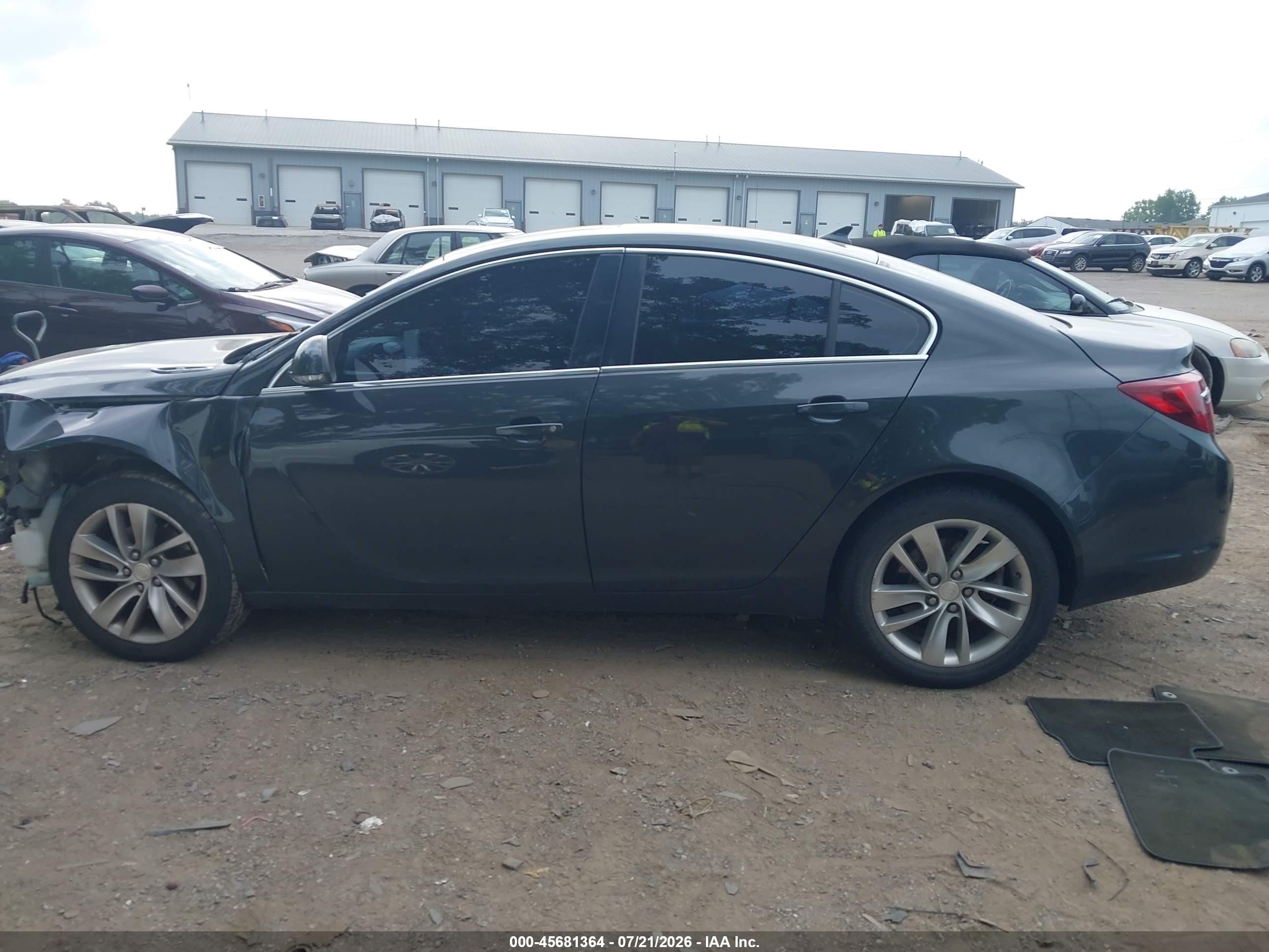 2014 Buick Regal Turbo Gray vin: 2G4GK5EX5E9320046