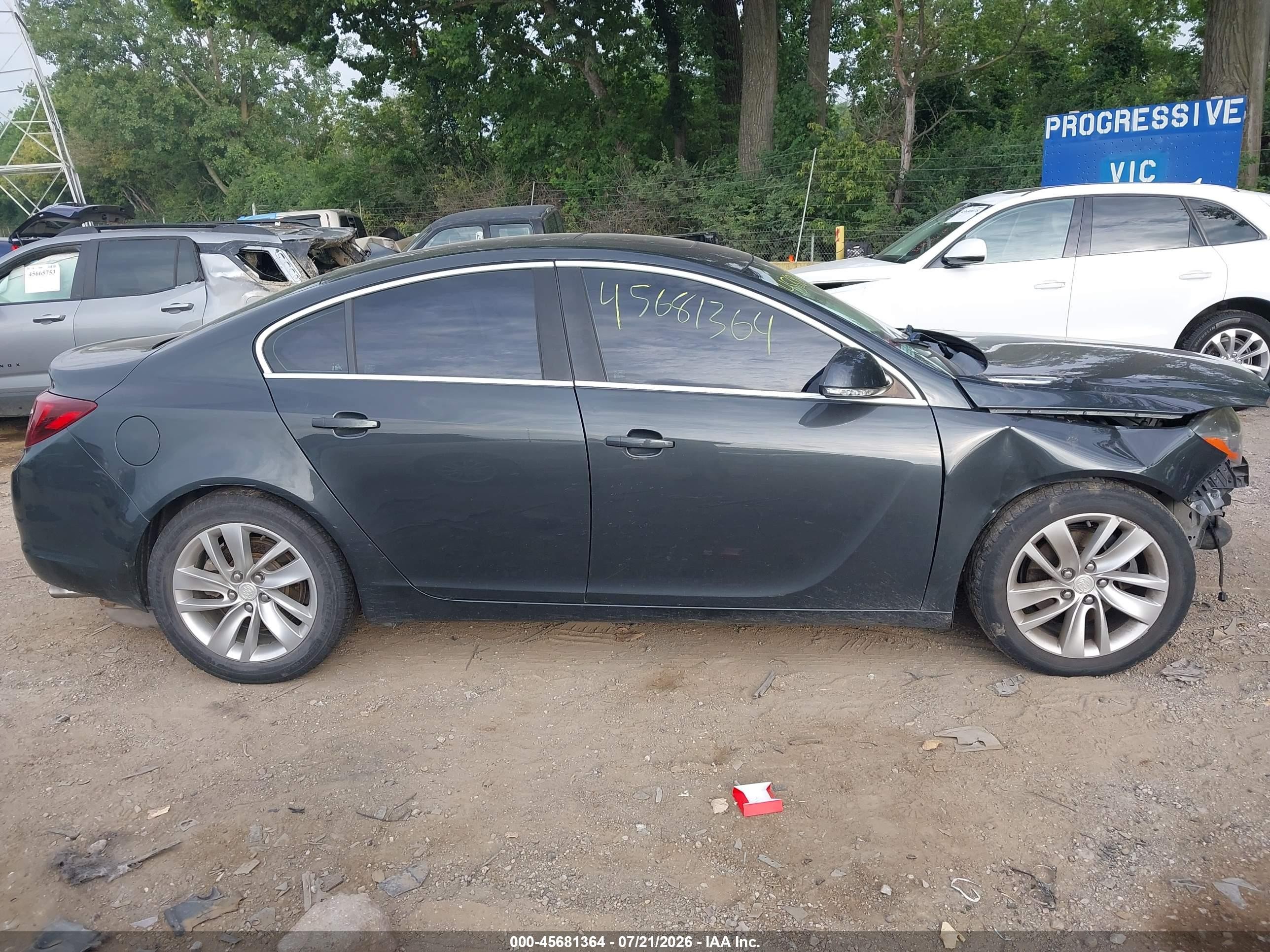 2014 Buick Regal Turbo Gray vin: 2G4GK5EX5E9320046