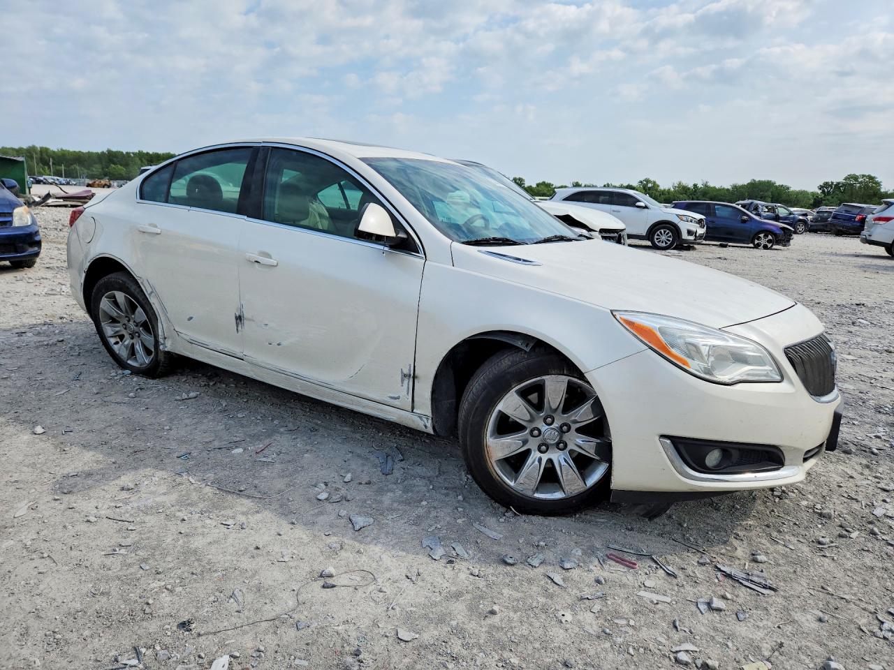 2015 Buick Regal Белый vin: 2G4GK5EX5F9243549