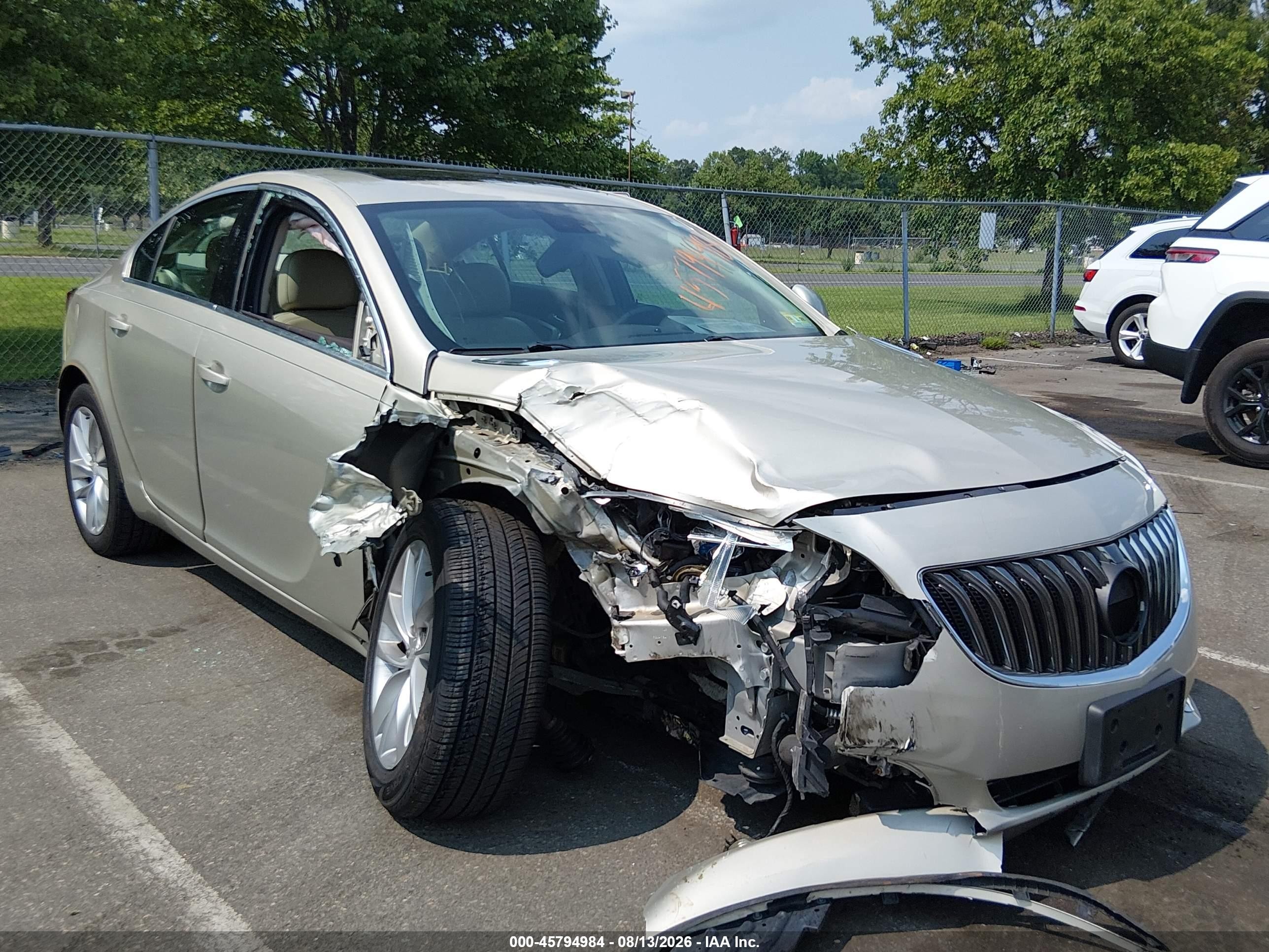 2014 Buick Regal Turbo Beige vin: 2G4GK5EX8E9276267