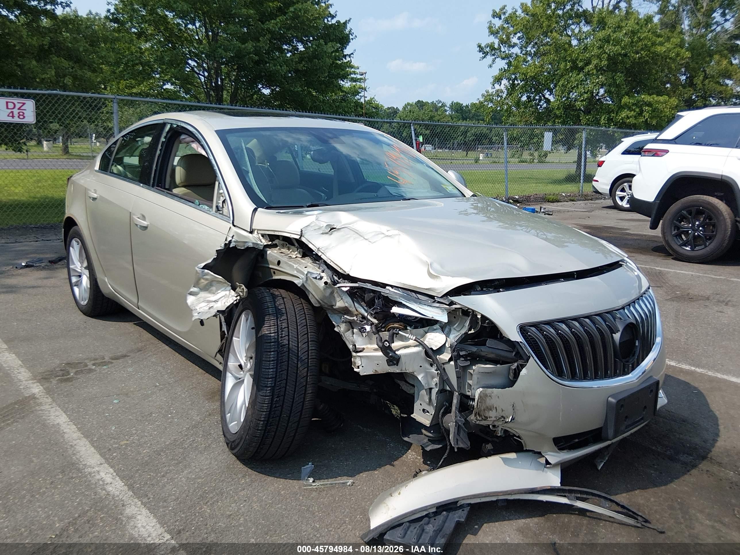 2014 Buick Regal Turbo Beige vin: 2G4GK5EX8E9276267