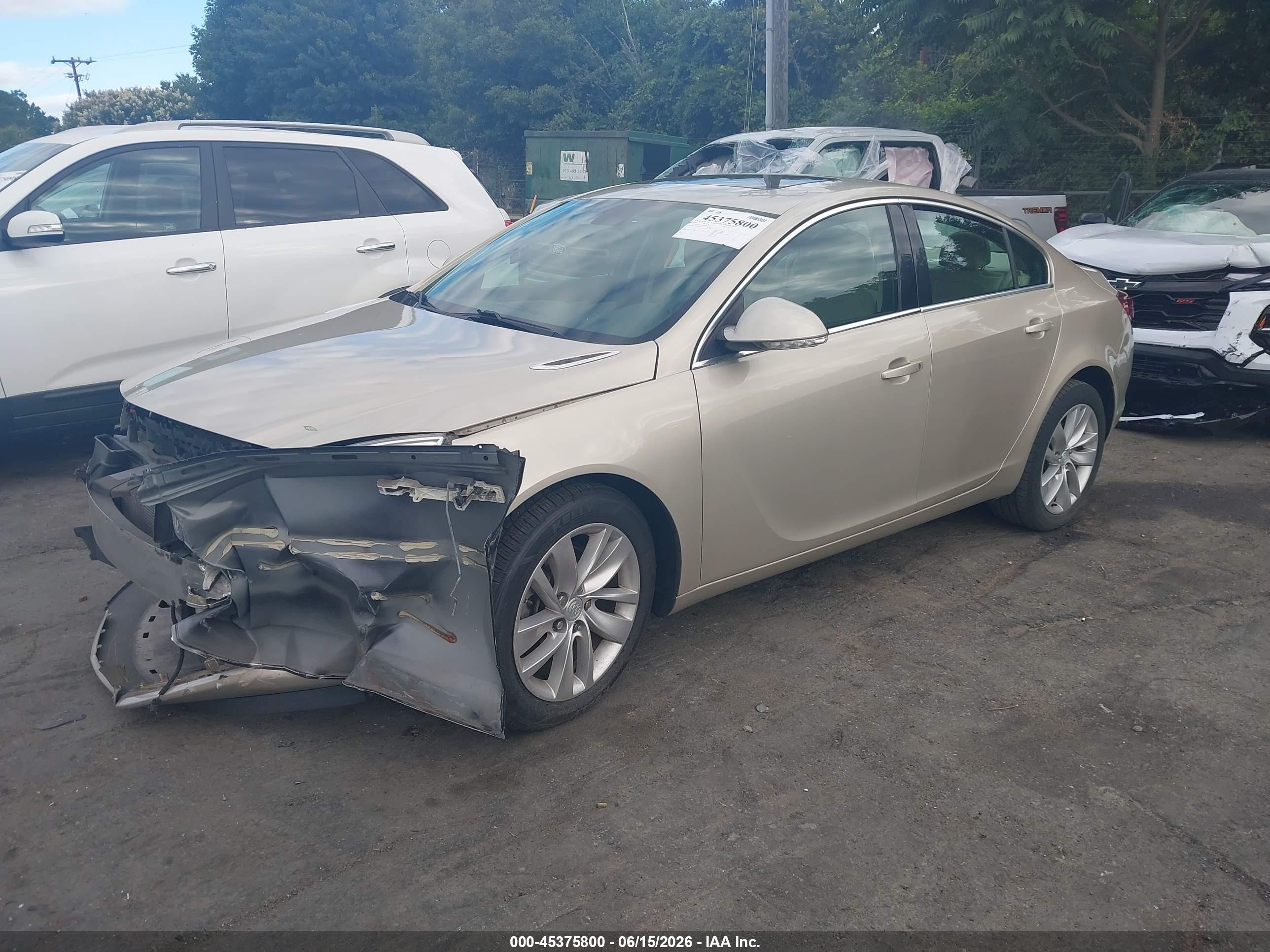 2014 Buick Regal Turbo Золотой vin: 2G4GK5EX9E9320552