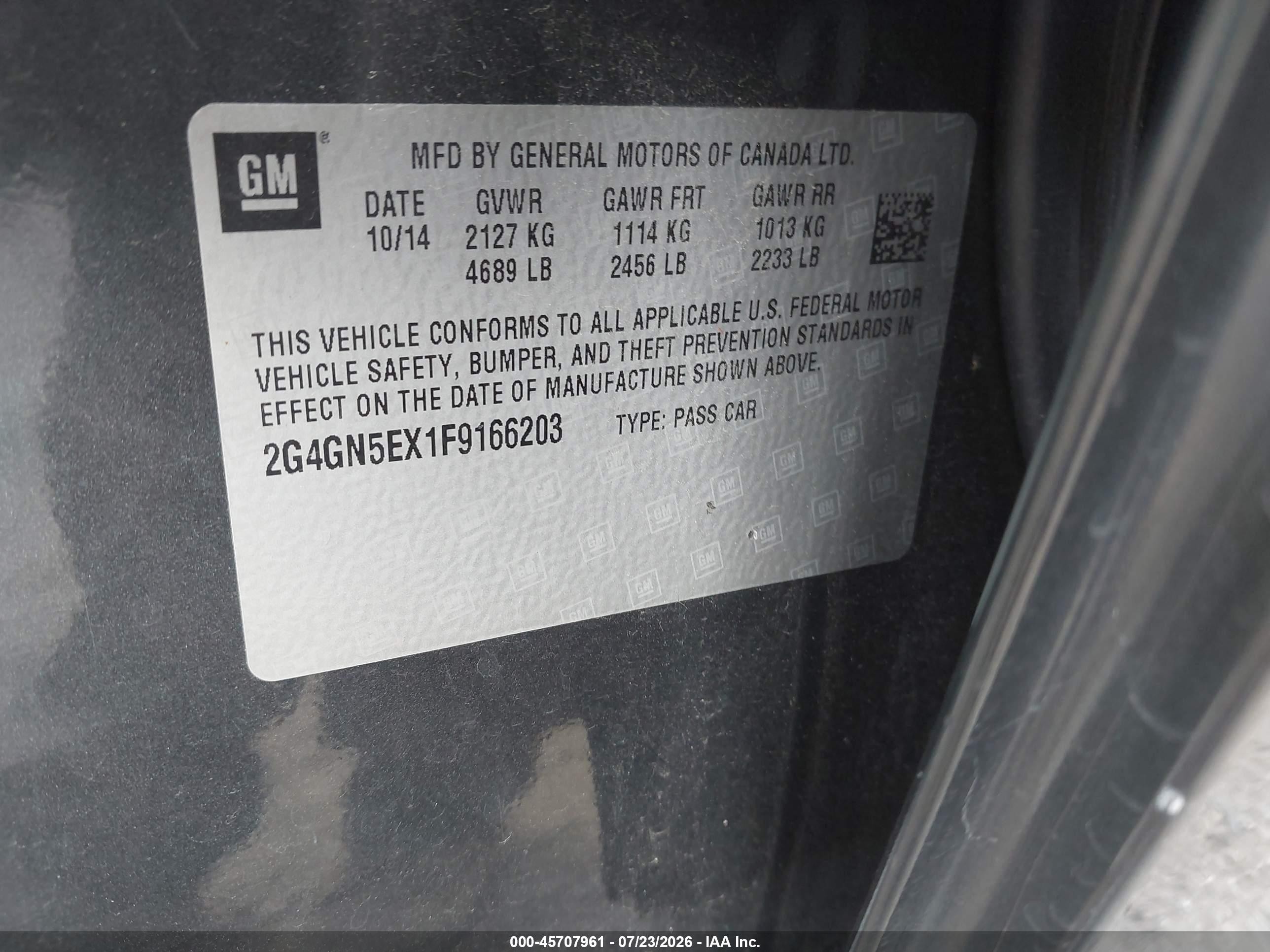 2015 Buick Regal Turbo/e-assist Premium I Black vin: 2G4GN5EX1F9166203