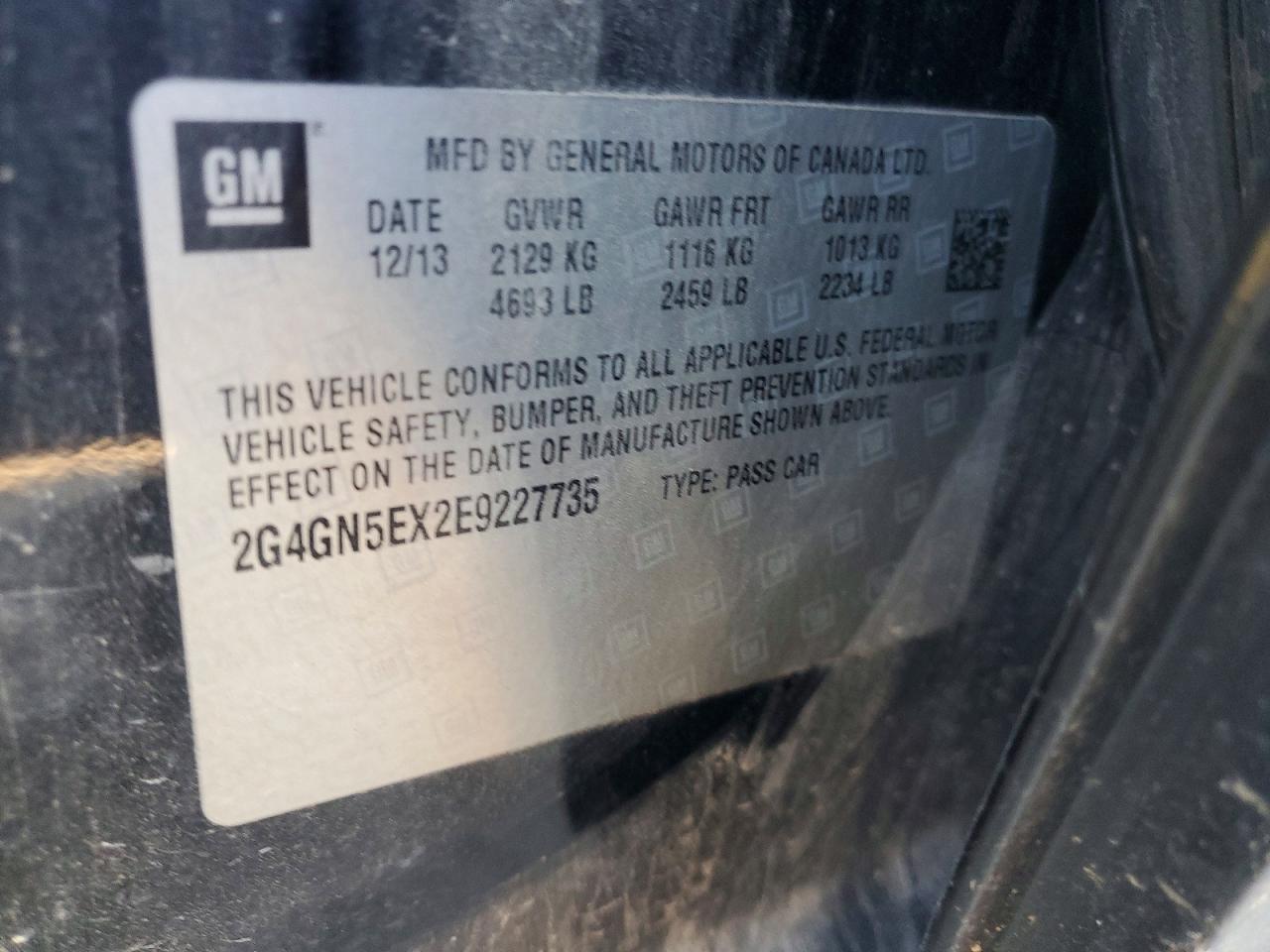 2014 Buick Regal Premium Black vin: 2G4GN5EX2E9227735