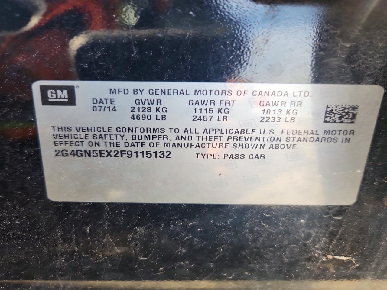 2015 Buick Regal Premium Black vin: 2G4GN5EX2F9115132