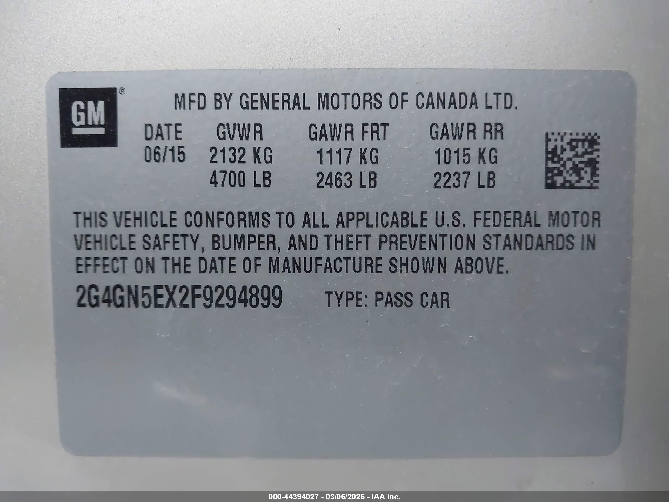 2015 Buick Regal Turbo/e-assist Premium I Кремовый vin: 2G4GN5EX2F9294899
