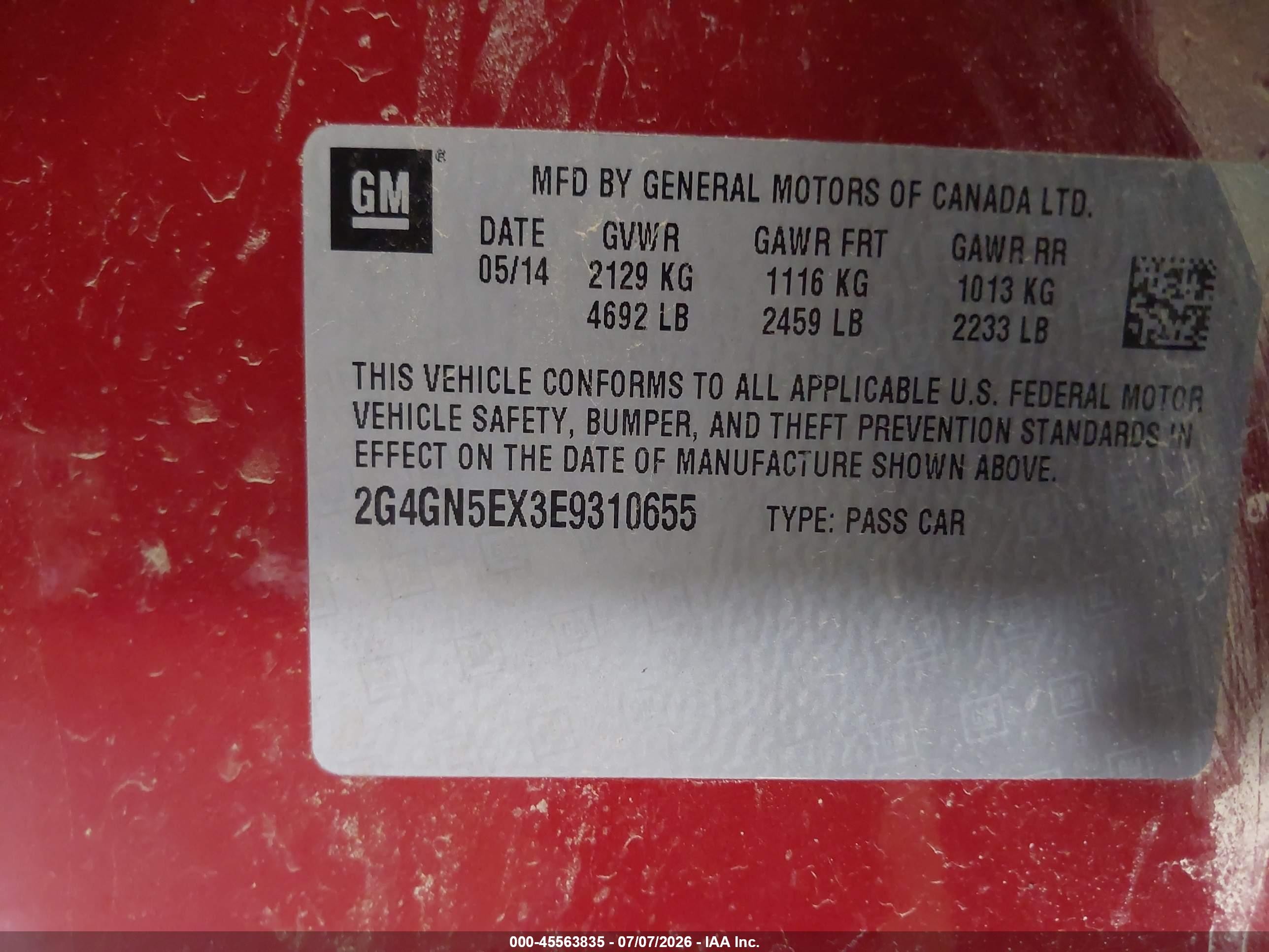 2014 Buick Regal Turbo/e-assist Premium I Красный vin: 2G4GN5EX3E9310655