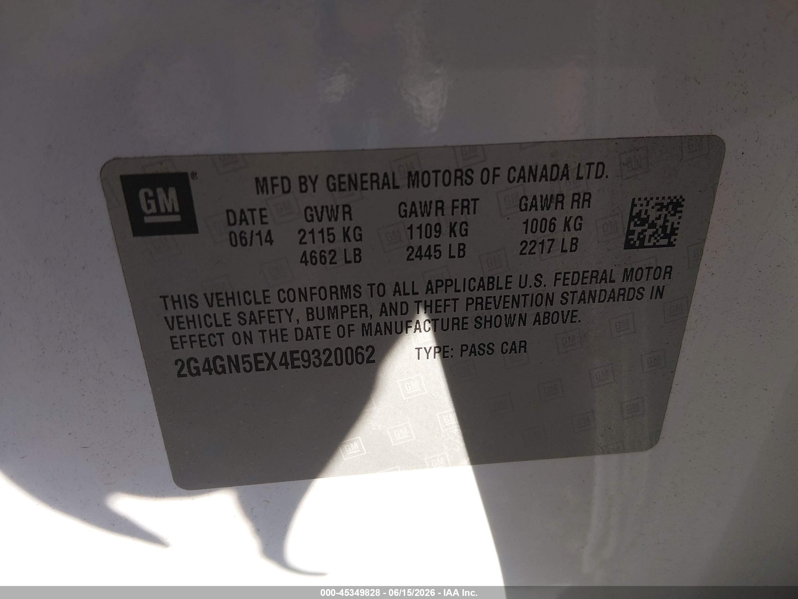 2014 Buick Regal Turbo/e-assist Premium I White vin: 2G4GN5EX4E9320062