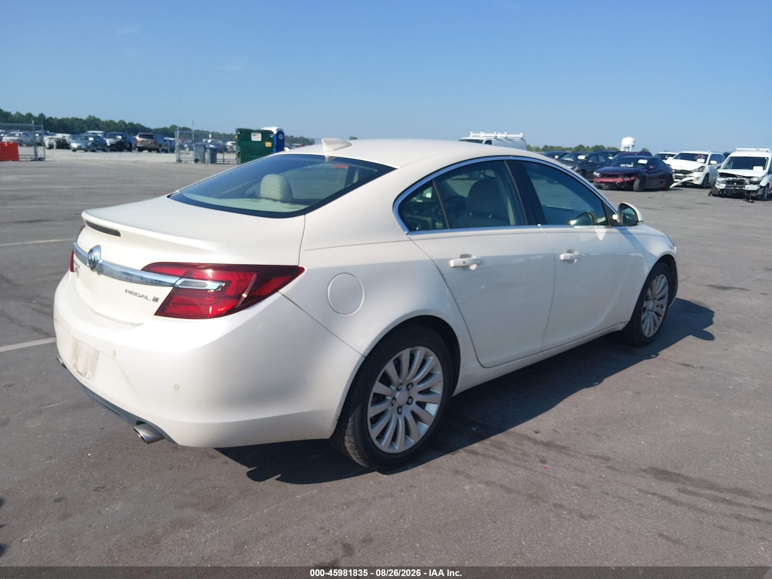 2015 Buick Regal Turbo/e-assist Premium I White vin: 2G4GN5EX4F9142607