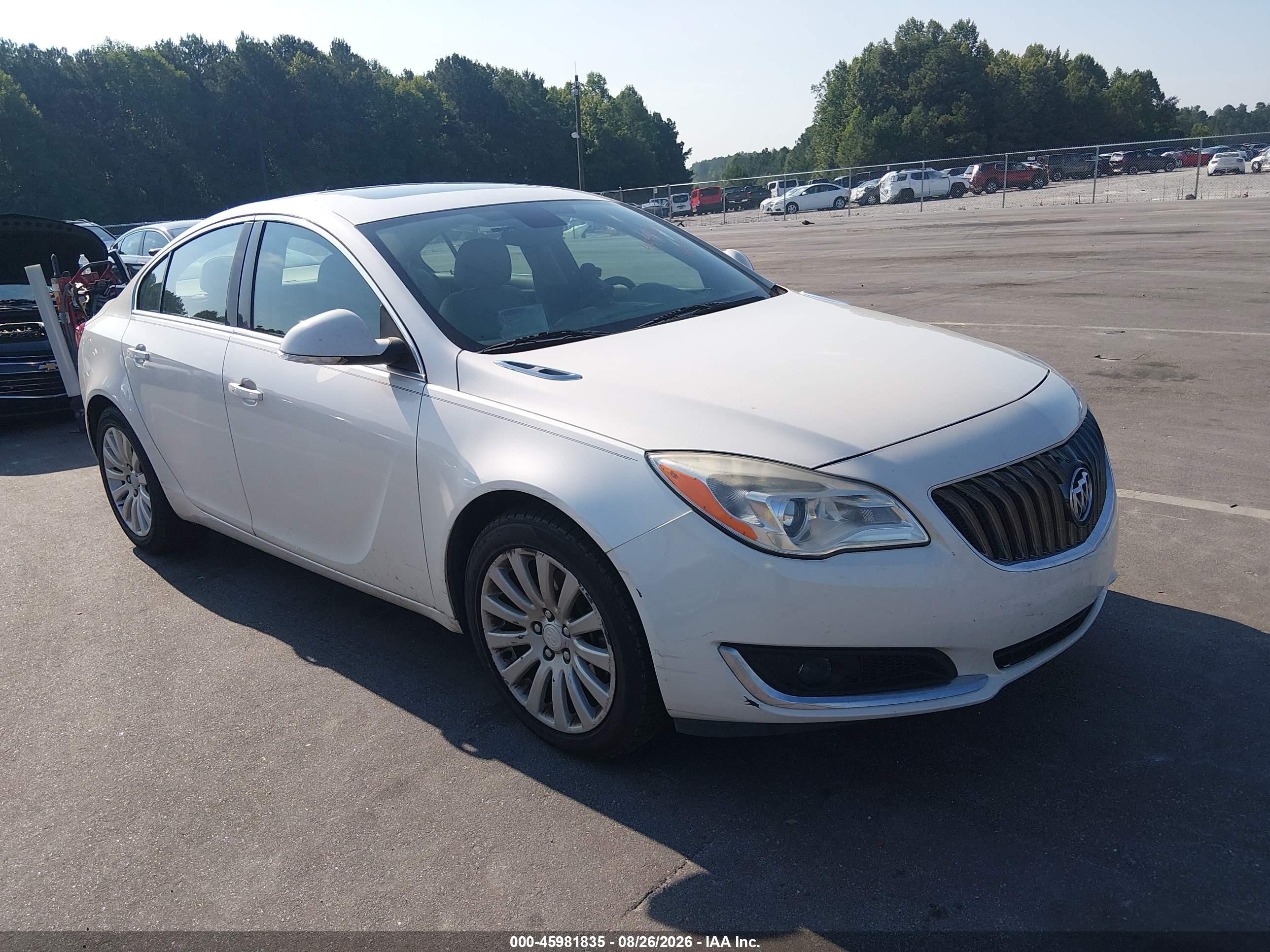 2015 Buick Regal Turbo/e-assist Premium I White vin: 2G4GN5EX4F9142607