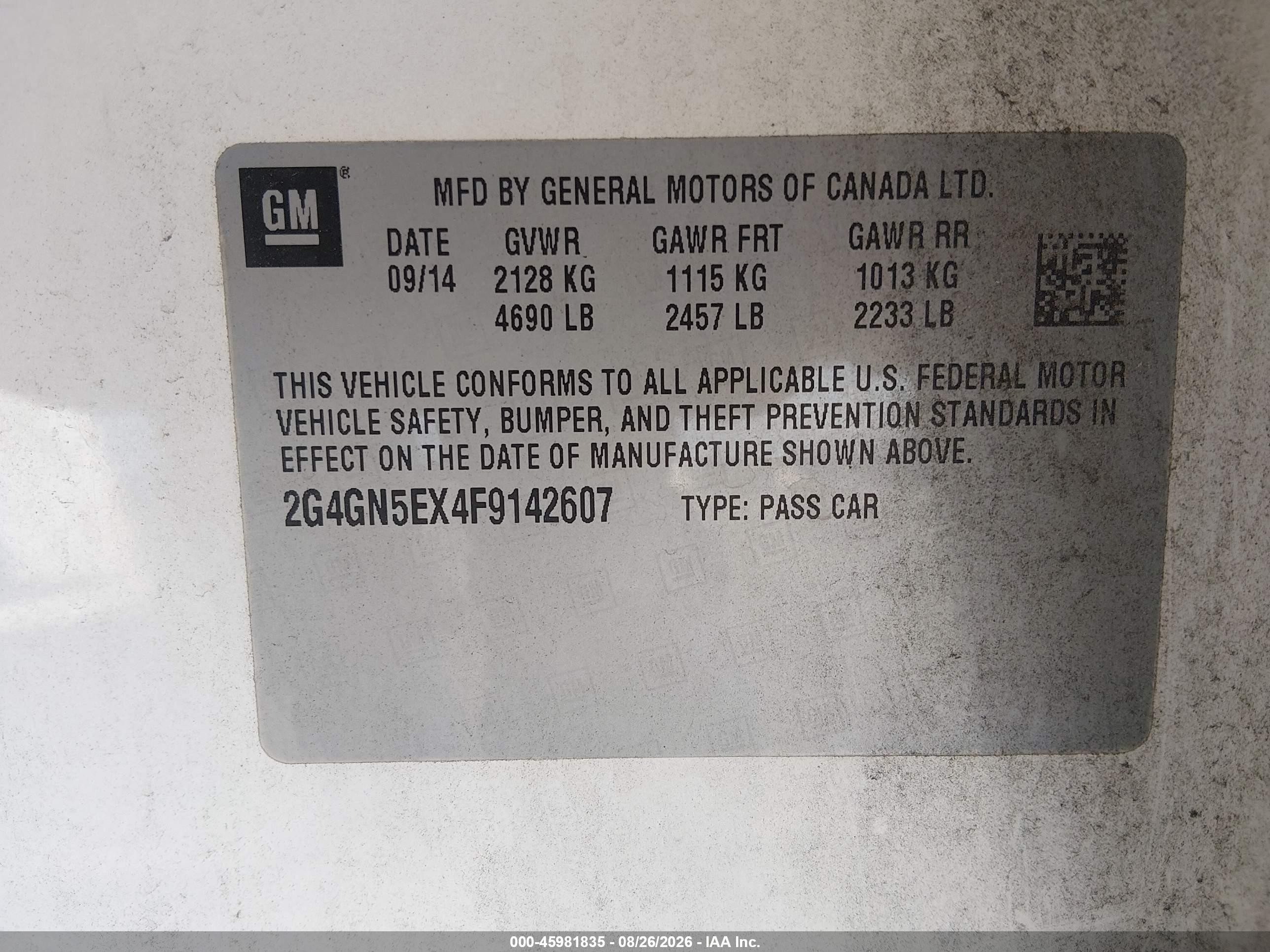 2015 Buick Regal Turbo/e-assist Premium I White vin: 2G4GN5EX4F9142607