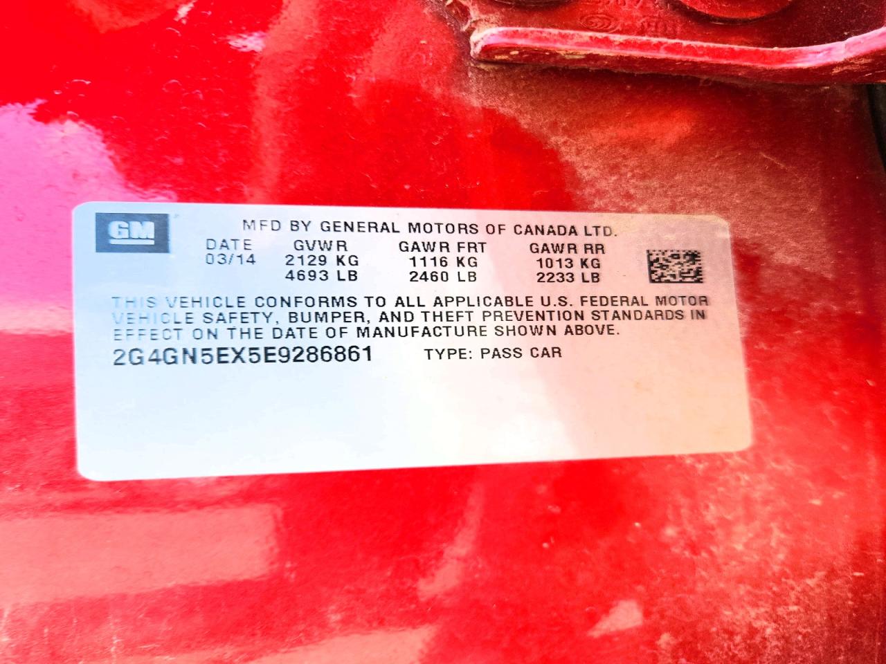 2014 Buick Regal Premium Red vin: 2G4GN5EX5E9286861