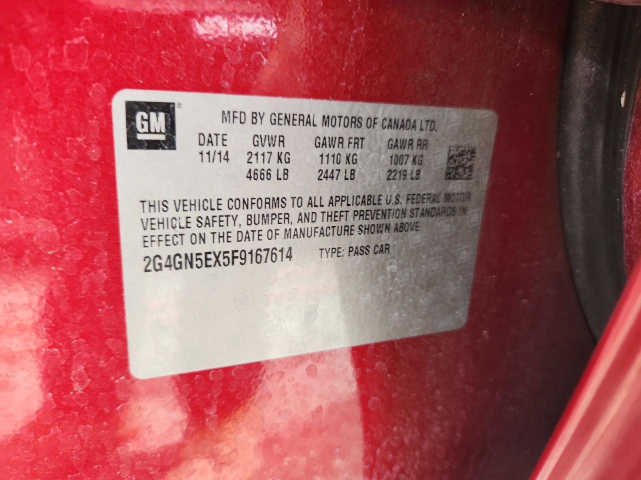 2015 Buick Regal Premium Red vin: 2G4GN5EX5F9167614