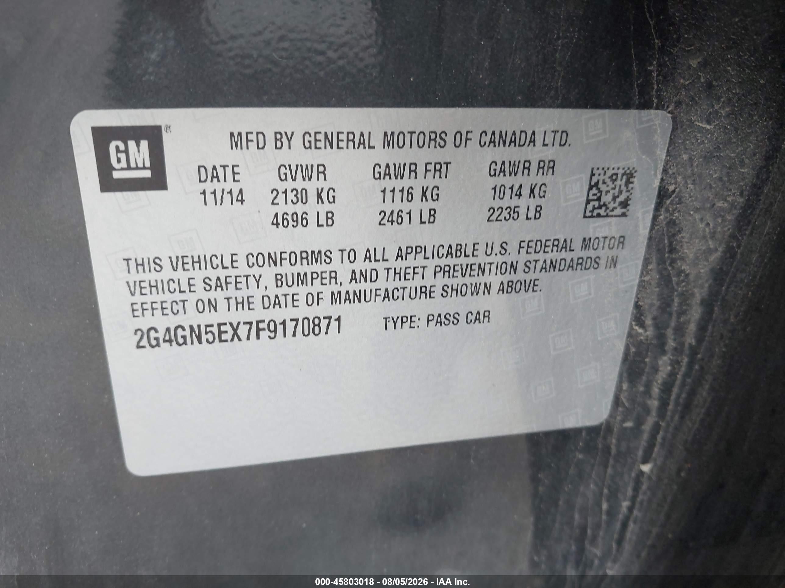 2015 Buick Regal Turbo/e-assist Premium I Gray vin: 2G4GN5EX7F9170871
