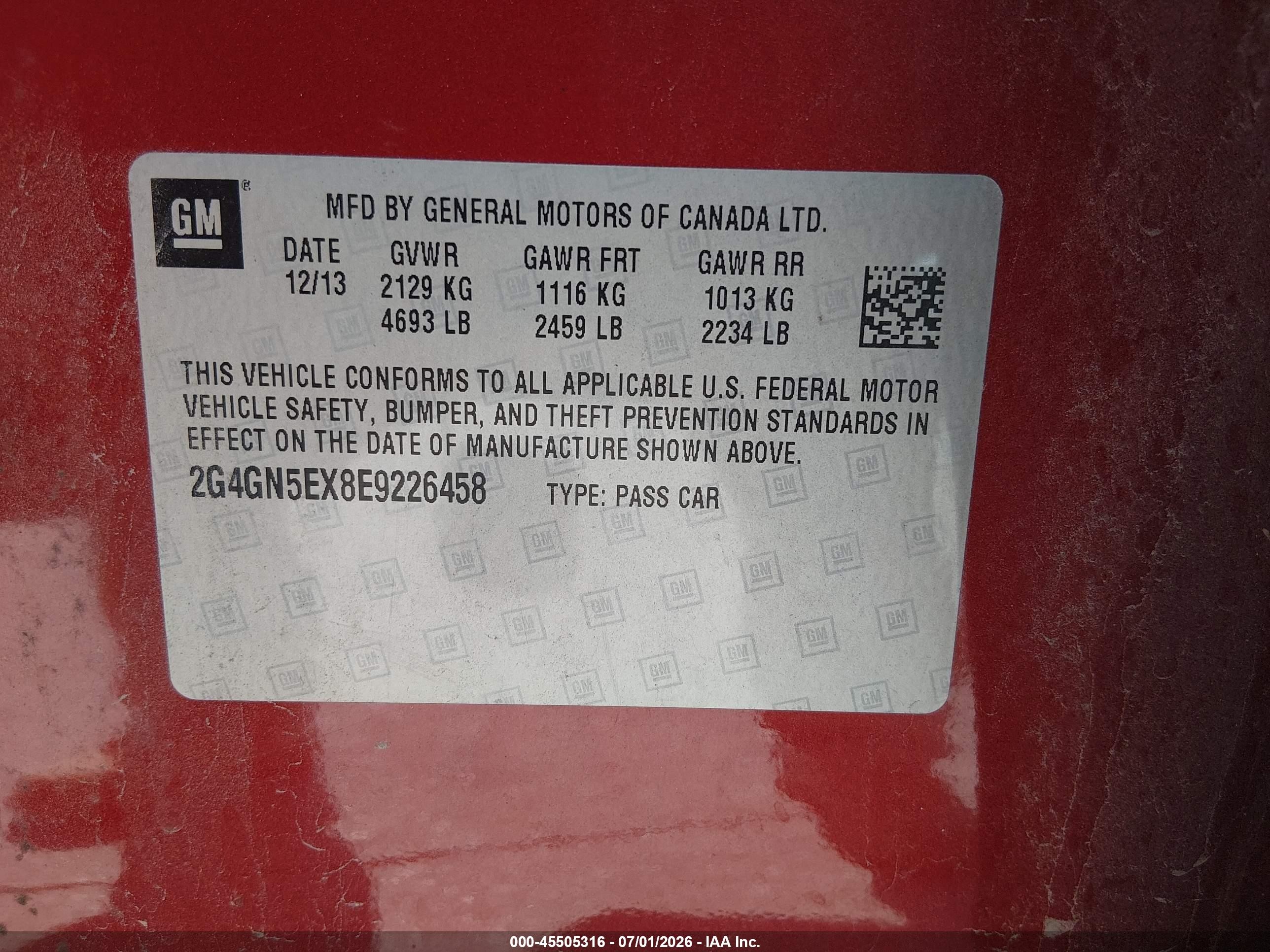 2014 Buick Regal Turbo/e-assist Premium I Red vin: 2G4GN5EX8E9226458