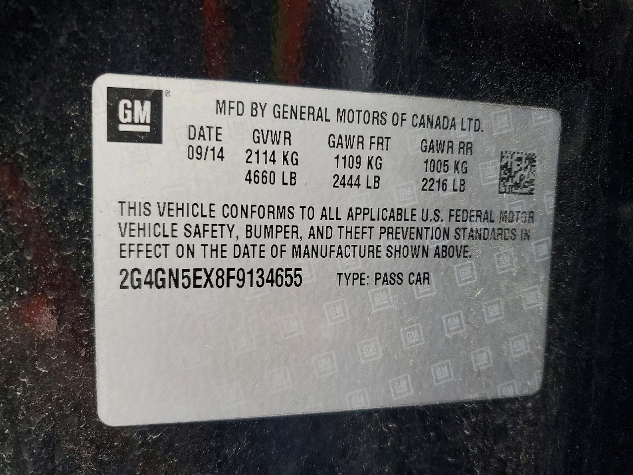 2015 Buick Regal Premium Black vin: 2G4GN5EX8F9134655