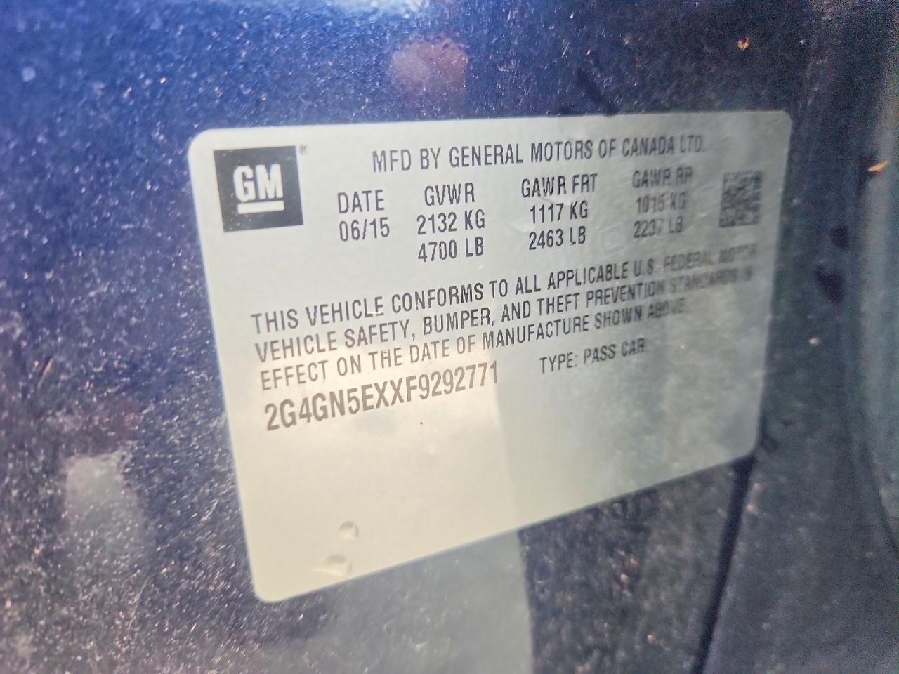 2015 Buick Regal Premium Blue vin: 2G4GN5EXXF9292771