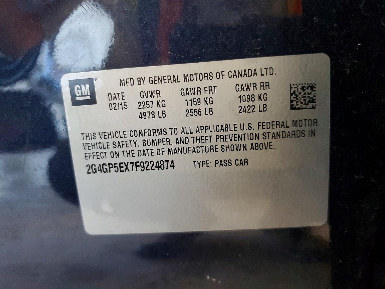 2015 Buick Regal Premium Blue vin: 2G4GP5EX7F9224874