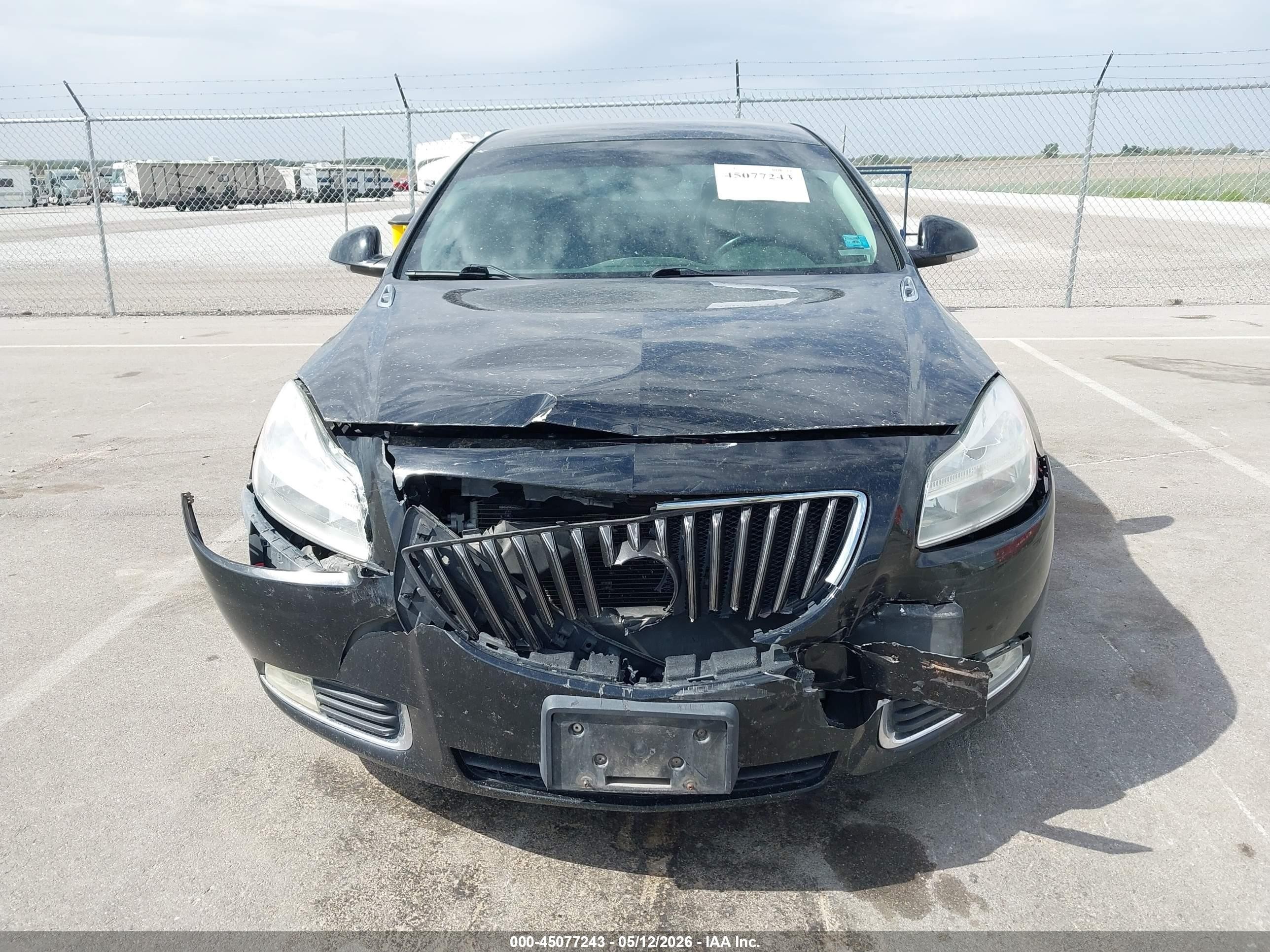 2012 Buick Regal   Black vin: 2G4GR5EK0C9109317